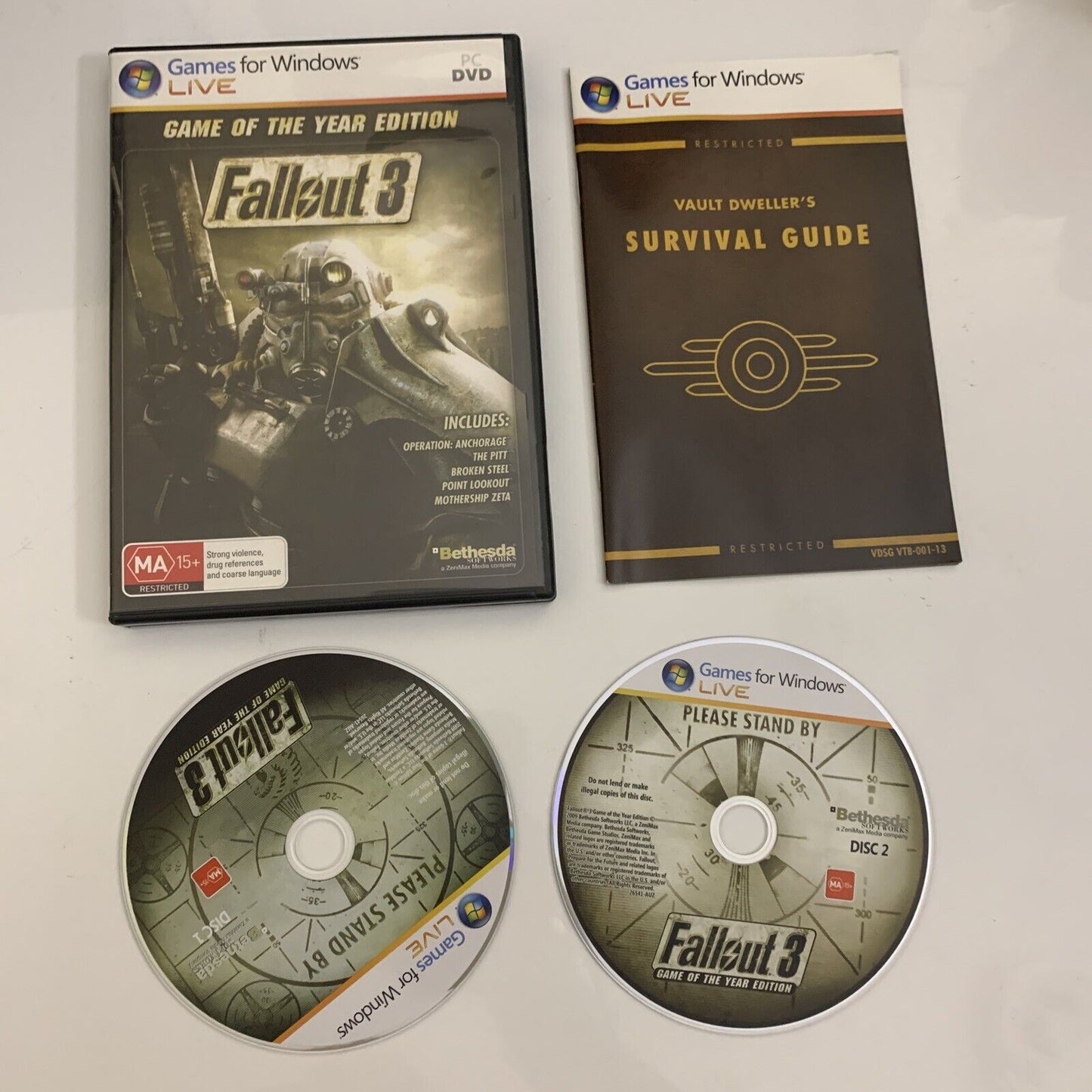 Fallout 3 Game of the Year Edition GOTY For PC Windows DVD Complete