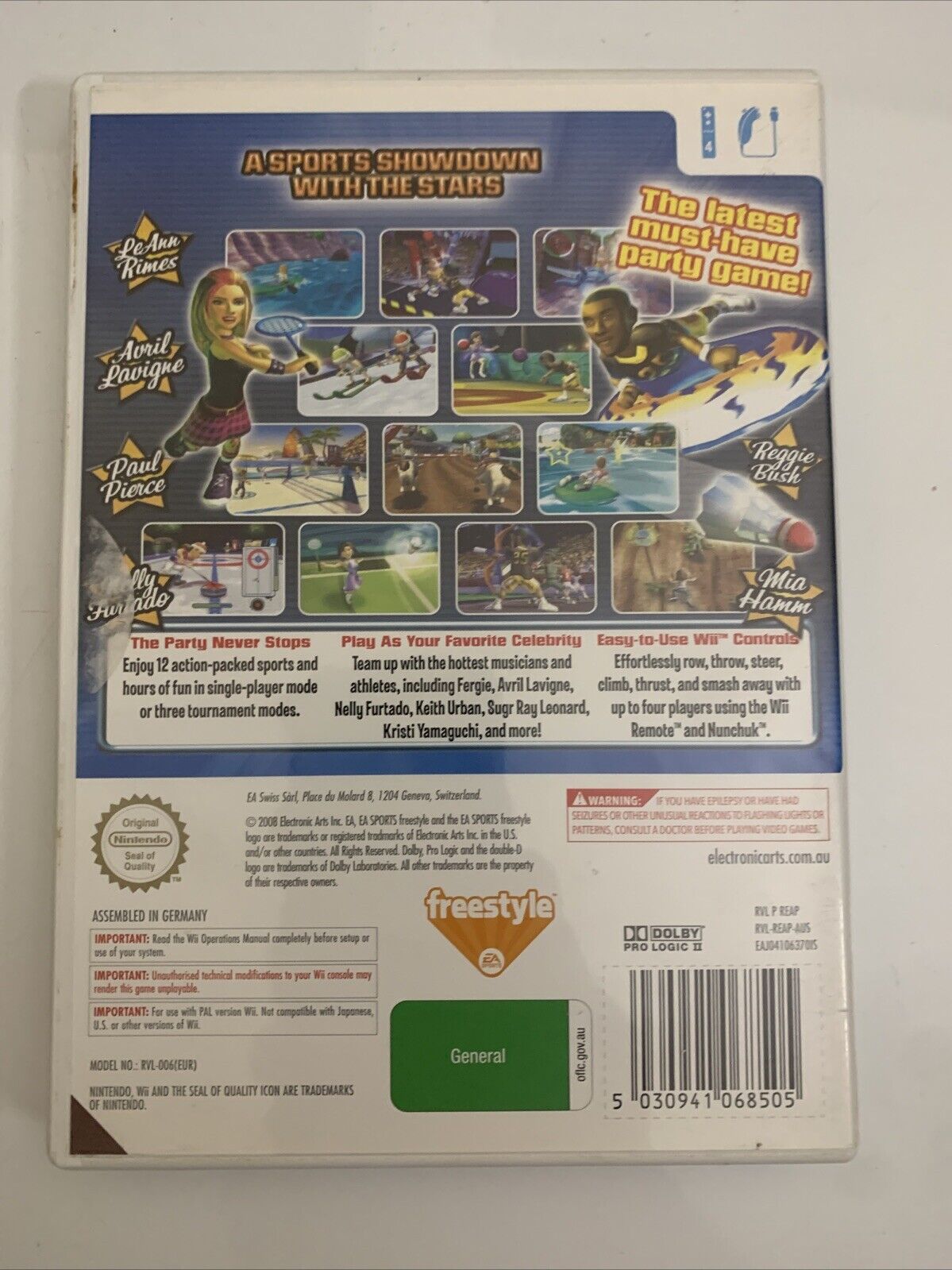 Celebrity Sports Showdown Nintendo Wii PAL 2008 Game Complete