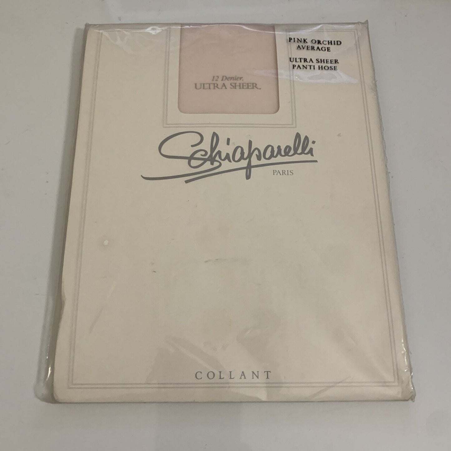 Schiaparelli Collant Ultra Sheer Pantyhose Pink Orchard Average 12 Denier No.520