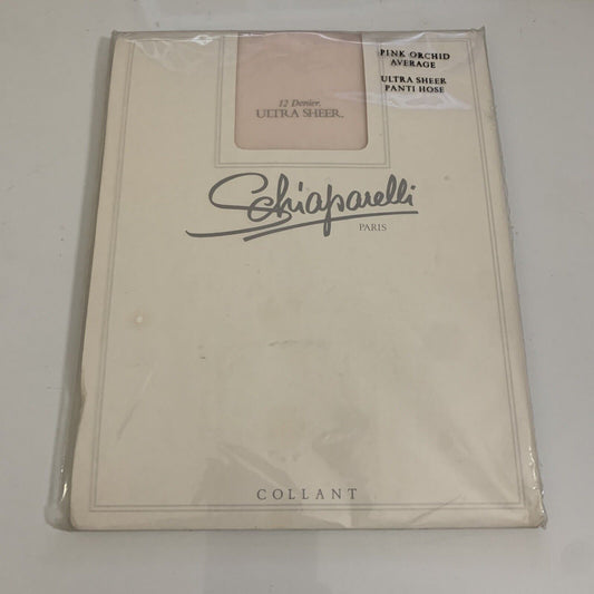 Schiaparelli Collant Ultra Sheer Pantyhose Pink Orchard Average 12 Denier No.520