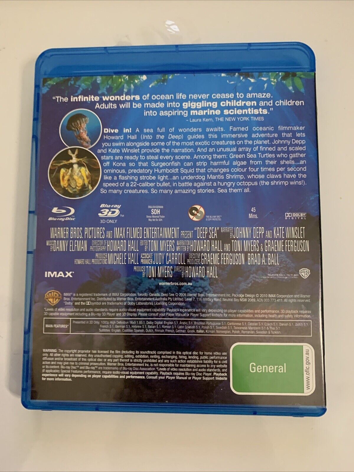IMAX Deep Sea 3D (Blu-ray 3D, 2013) Region B