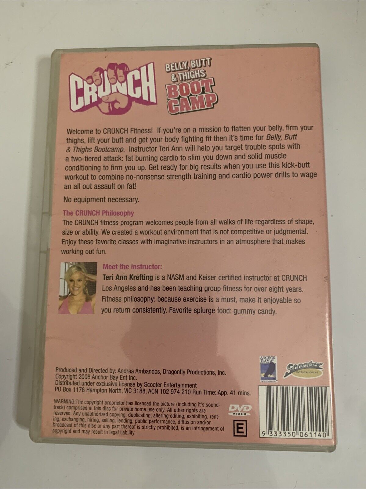 Crunch: Belly Butt Thighs Boot Camp DVD All Regions