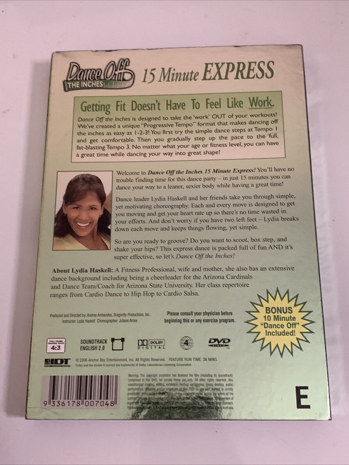 Dance Off The Inches - 15 Minute Express With Lydia Haskell (DVD, 2005) Region 4