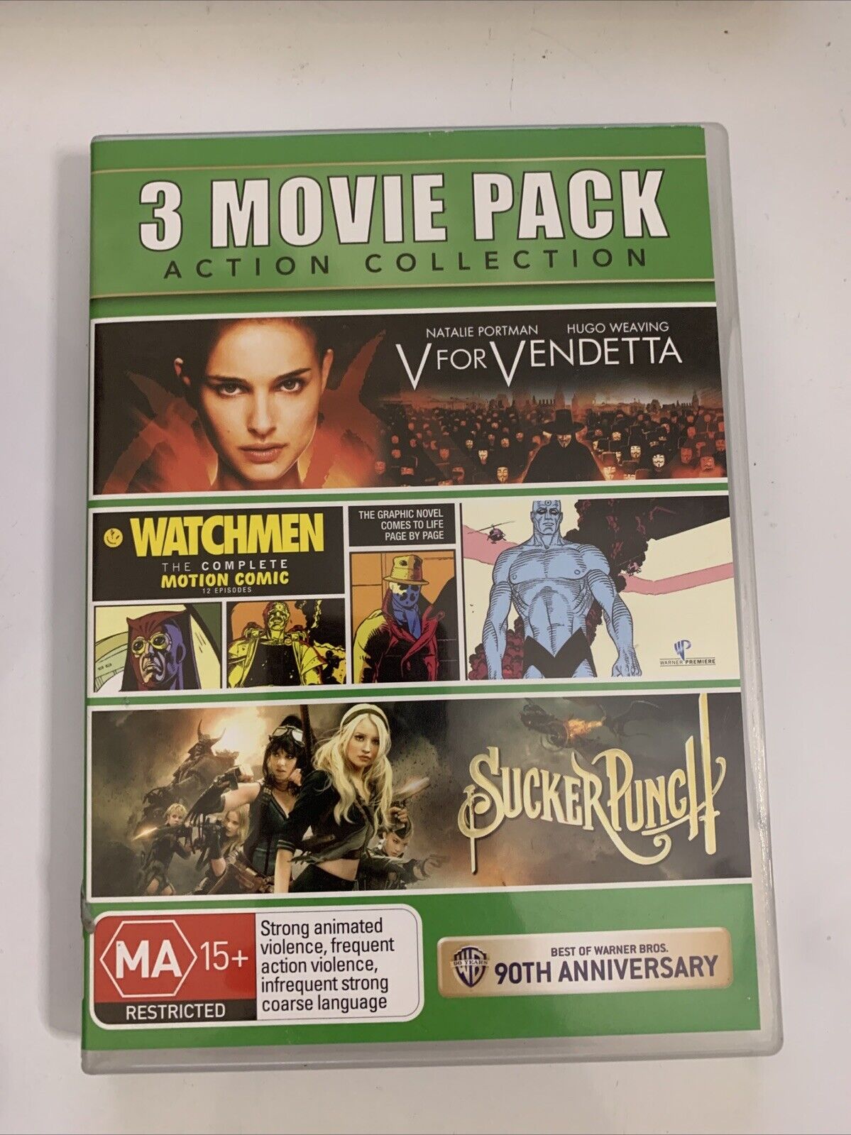 V for Vendetta / Watchmen / Sucker Punch (DVD, 3-Disc Set) Region 4