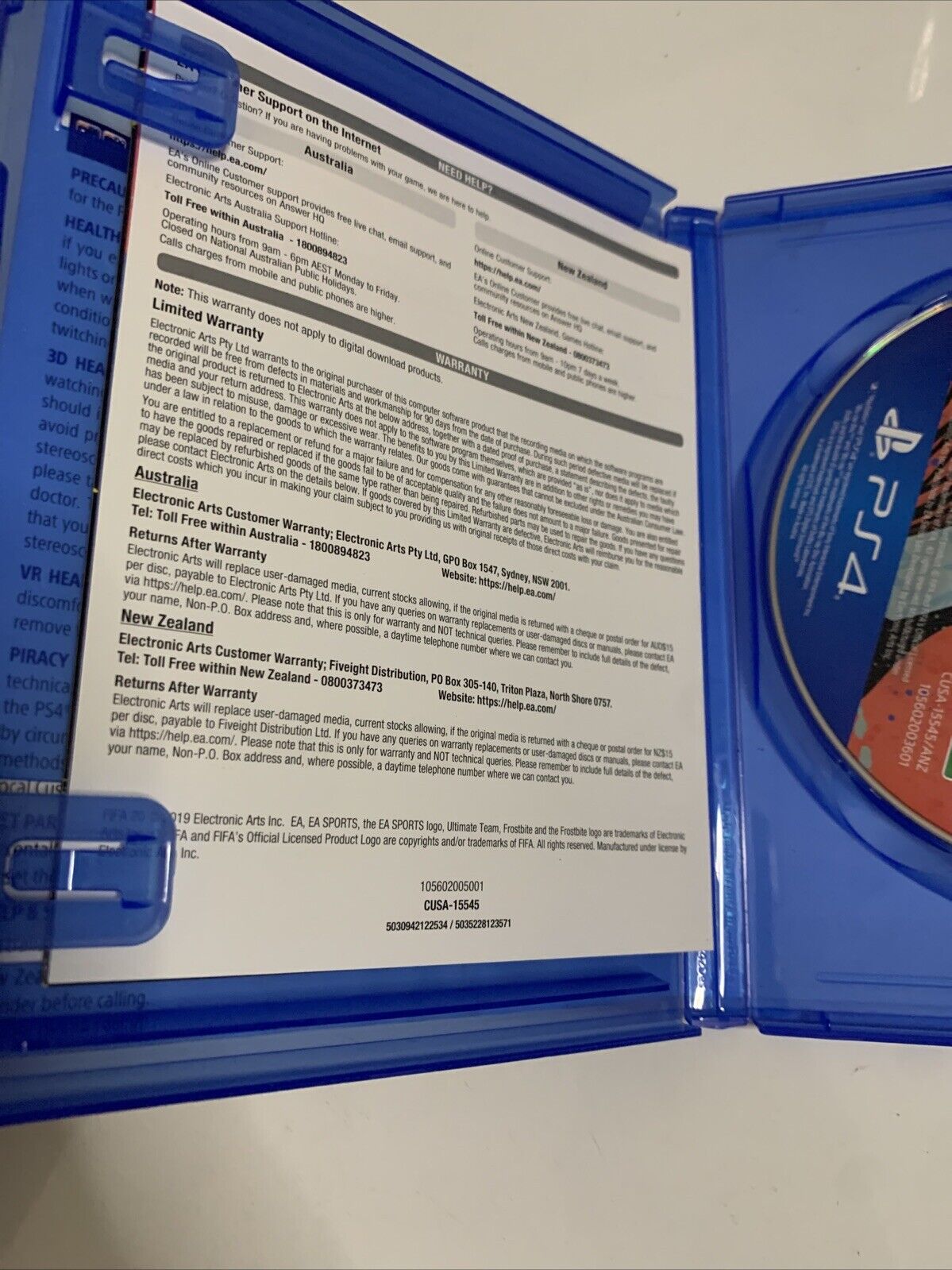 FIFA 20 PS4 Sony PlayStation 4 2019 Football Soccer Game