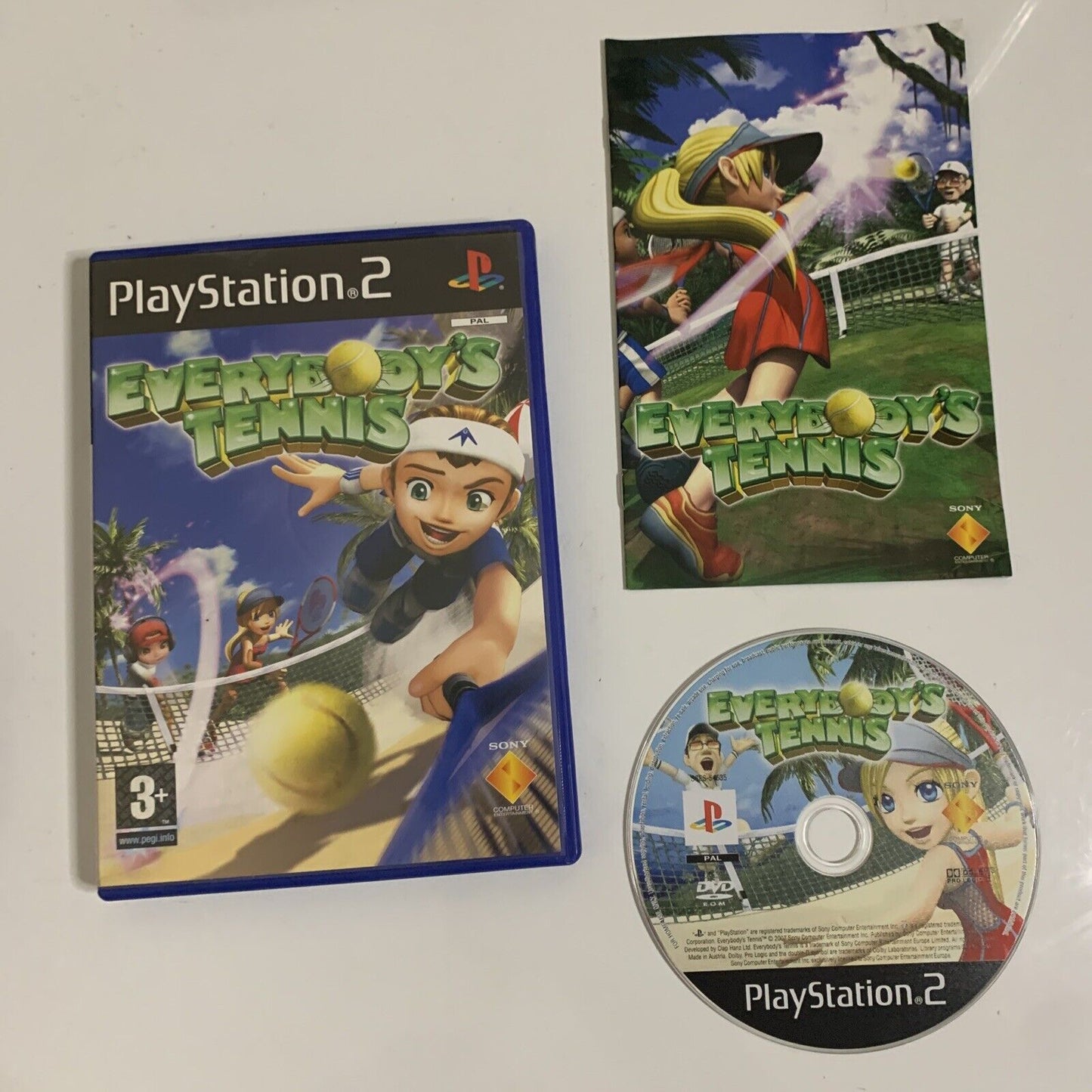 Everybody's Tennis PS2 Sony PlayStation 2 PAL 2000 Game Complete