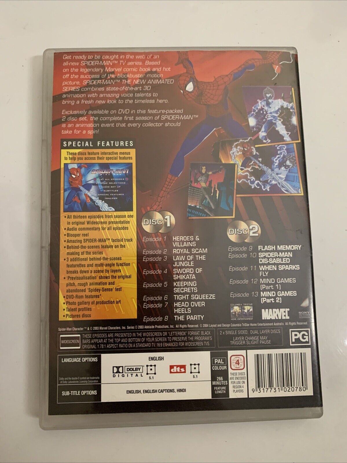 Spiderman The New Animated Series: Complete Season 1 (DVD, 2003) Region 4