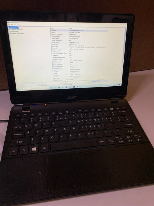 Acer Travelmate B115-MP 11.6" Intel N3540 4GB *Cracked Screen Trackpad Not Work