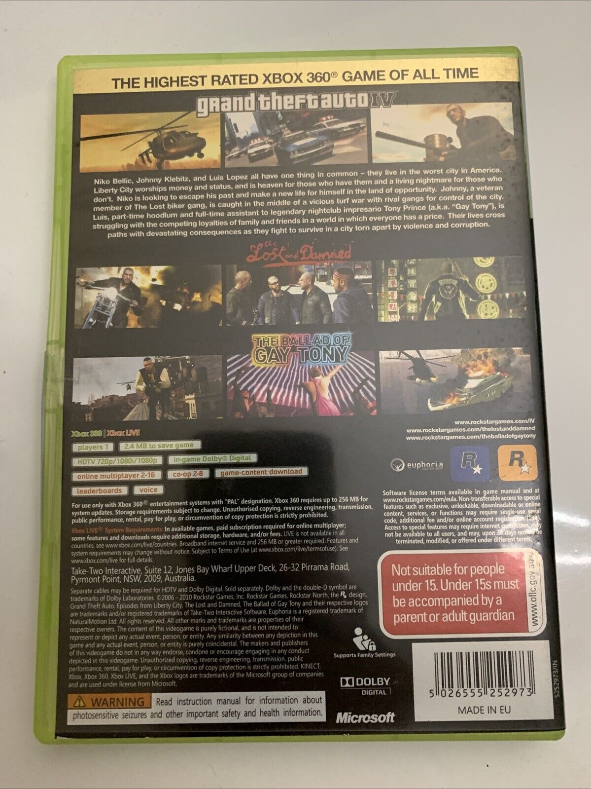 Grand Theft Auto IV: The Complete Edition  Microsoft Xbox 360 2010 PAL Game