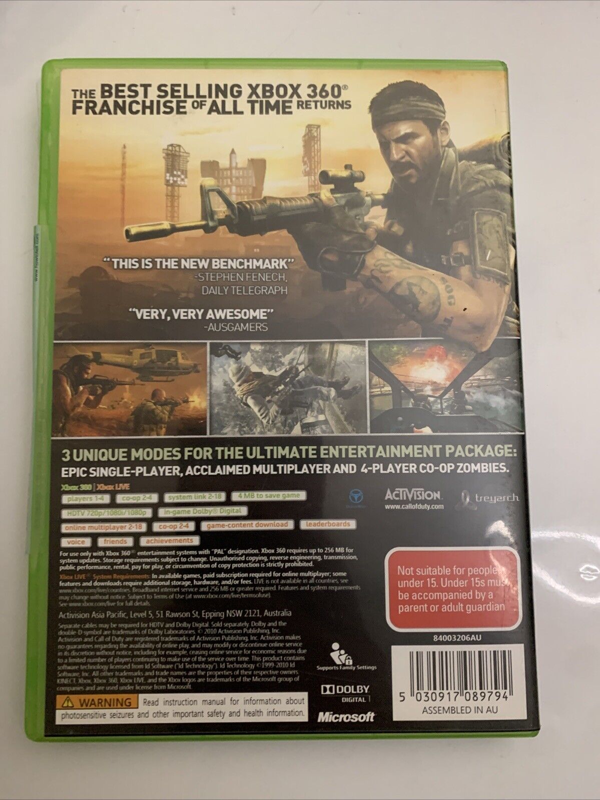 Call of Duty Black Ops  Microsoft Xbox 360 PAL 2010 Shooter Game Complete