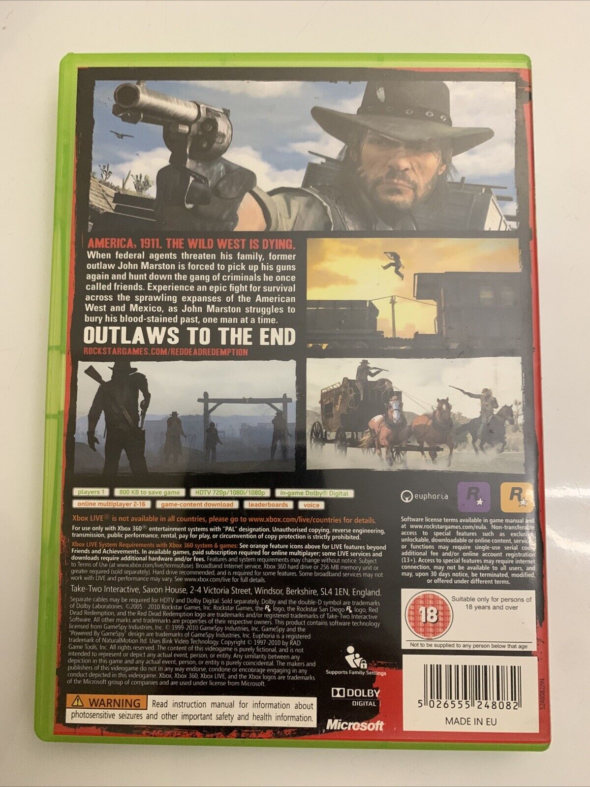 Red Dead Redemption  Microsoft Xbox 360 PAL Action Adventure 2010 Game Complete