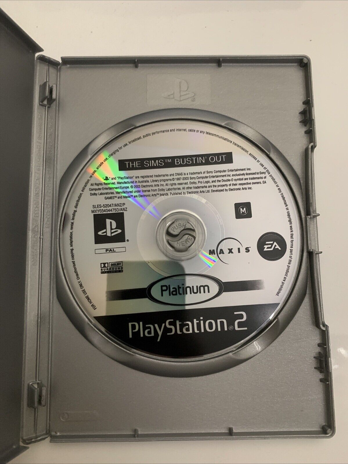 The Sims Bustin Out Platinum PS2 Sony PlayStation PAL 2003 Game