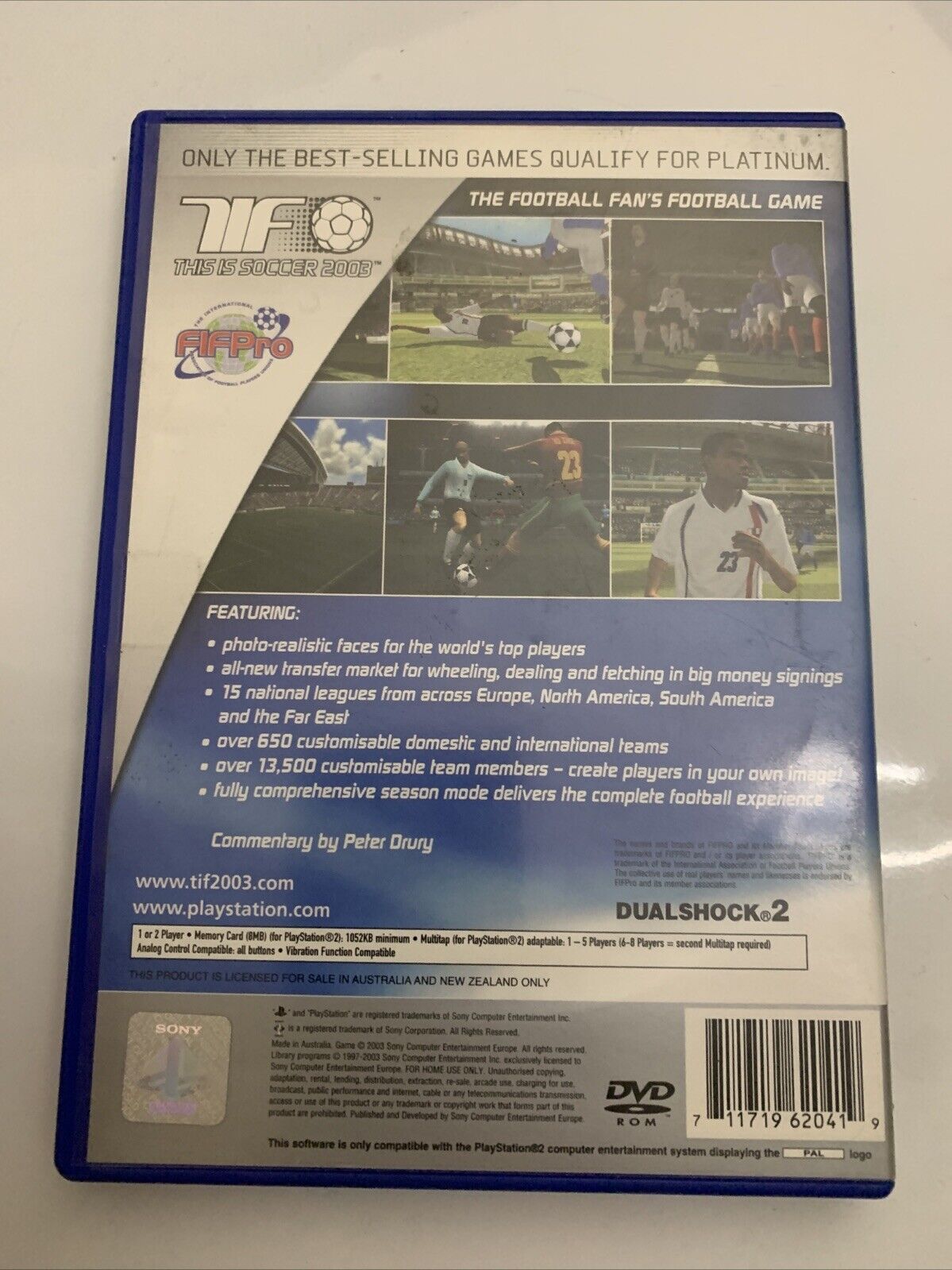 This Is Soccer 2003  PS2 Sony PlayStation 2 PAL Game