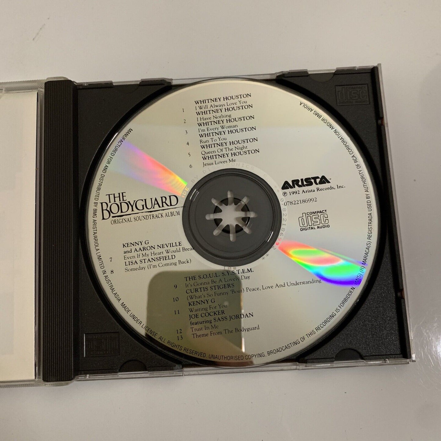 The Bodyguard Original Film Soundtrack Album (CD, 1992)