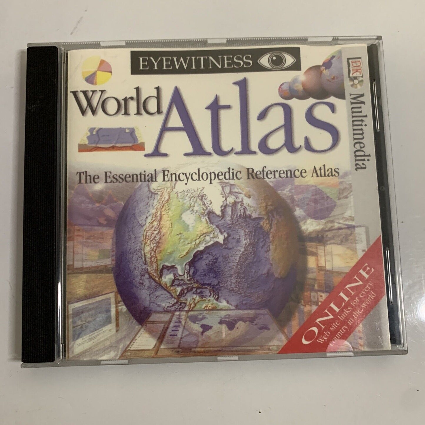 World Atlus - The Essential Encyclopedic Reference Atlas PC CD Software Vintage