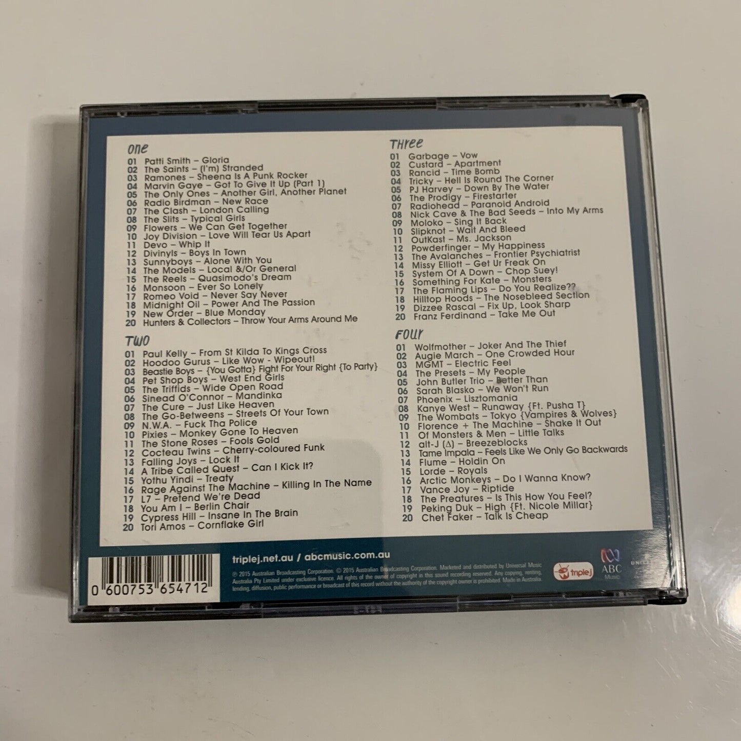 Triple J: 40 Years of Music by Various Artists (CD, 4-Disc, 2015) Compilation