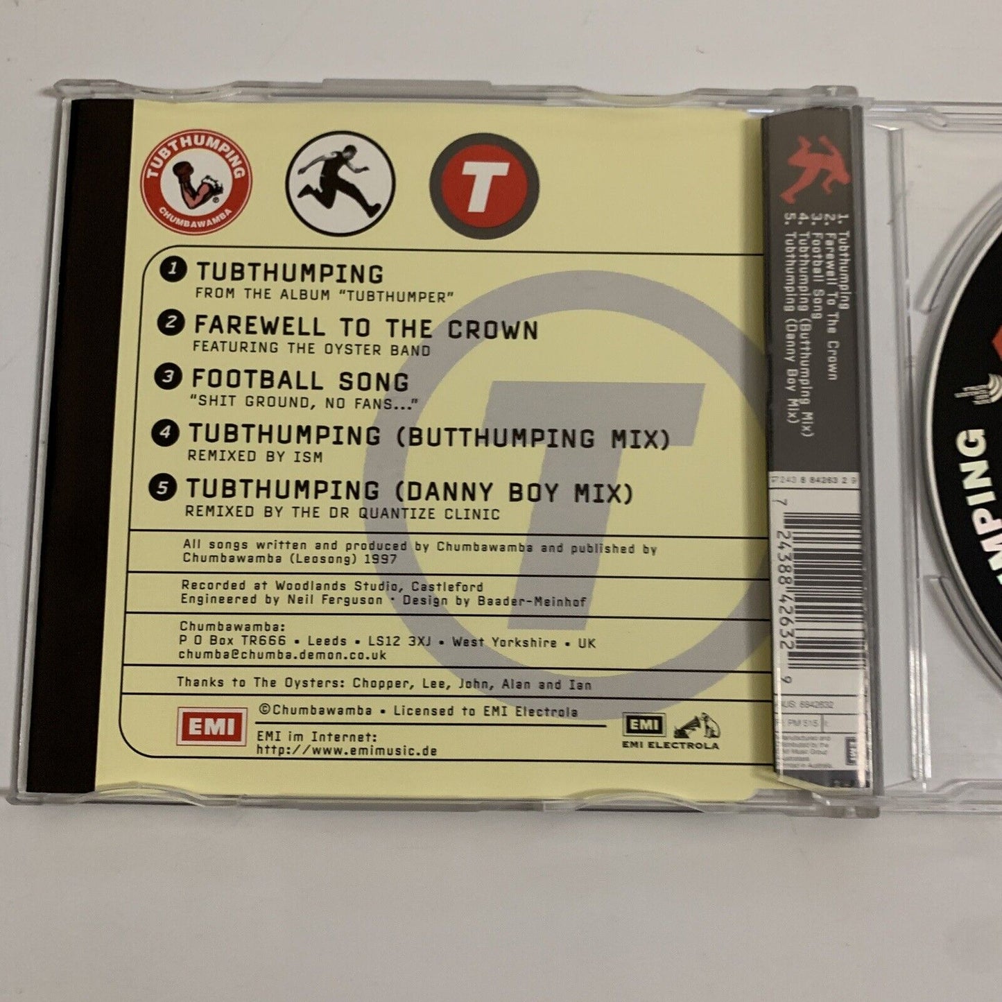 Chumbawamba – Tubthumping (CD, 1997) EMI Records