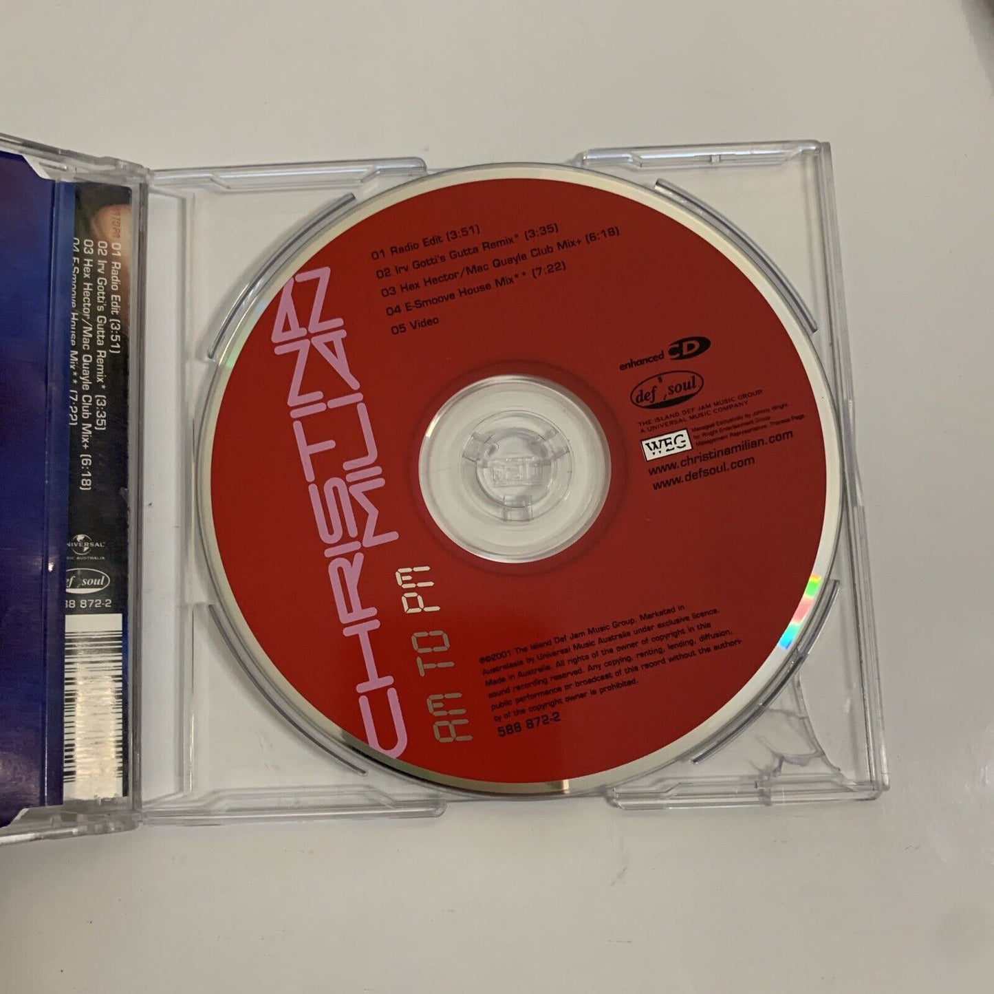 Christina Milian – AM To PM (CD, Enhanced, 2001) R&B Tribal House