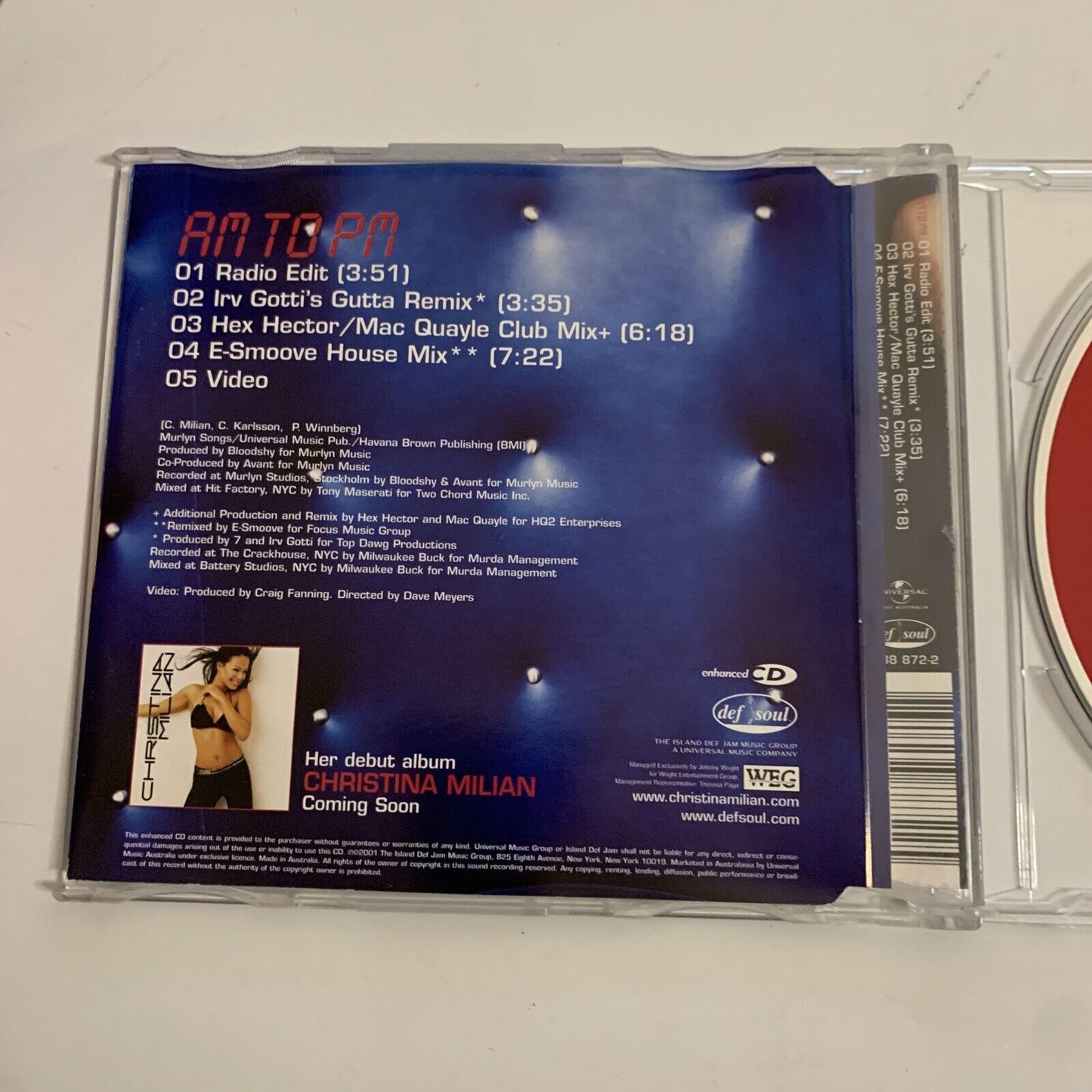 Christina Milian – AM To PM (CD, Enhanced, 2001) R&B Tribal House