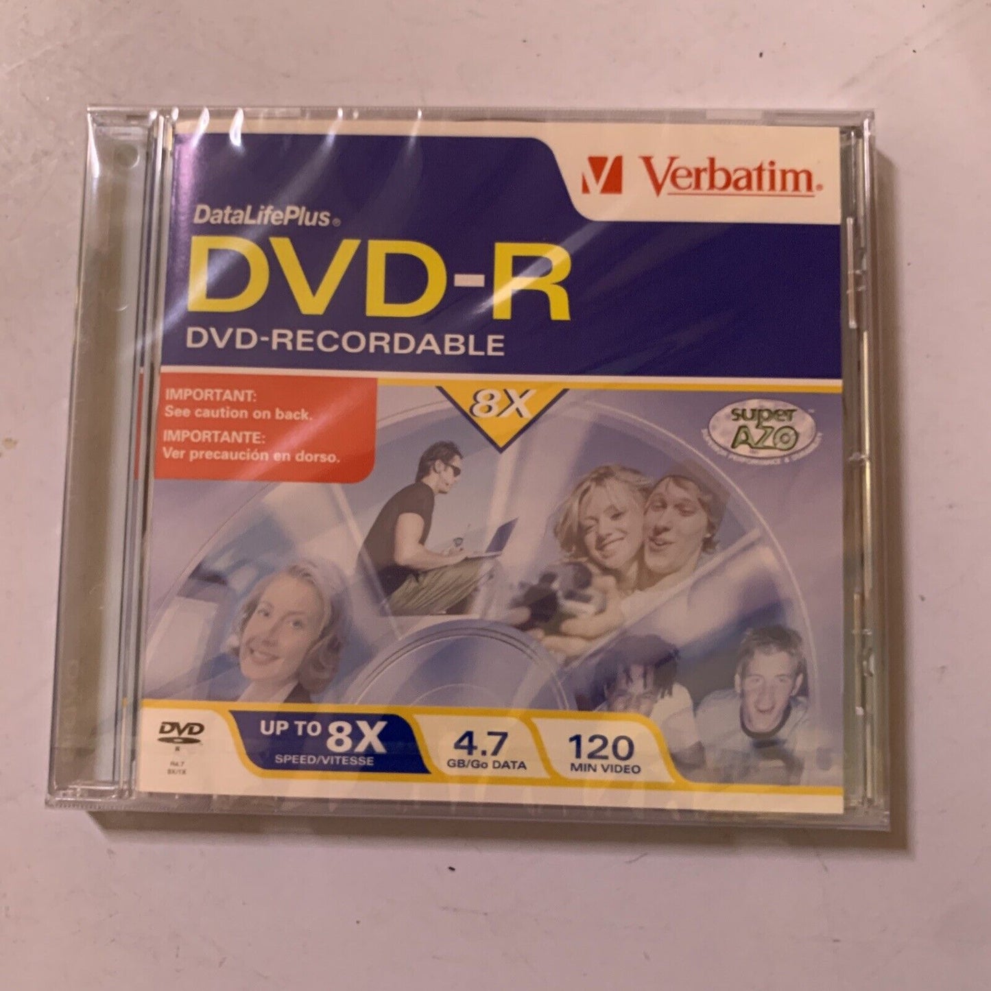 5x Verbatim DVD-R Blank Discs 4.7GB 120 Minutes 8X Recordable Disc Jewel Case