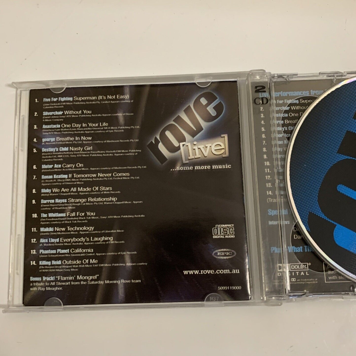 Rove [Live] Some More Music (CD + DVD, 2-Disc Set, 2002)