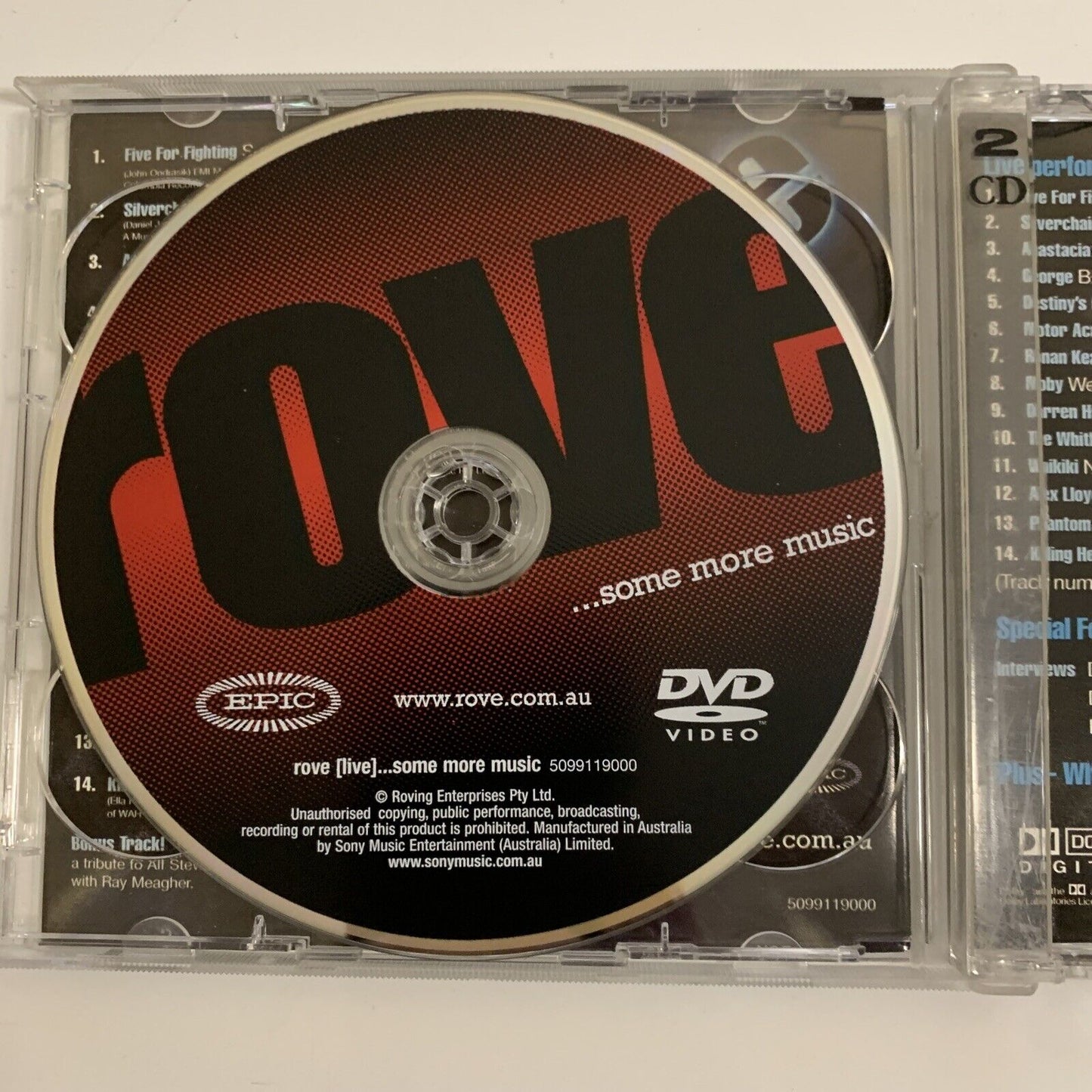 Rove [Live] Some More Music (CD + DVD, 2-Disc Set, 2002)