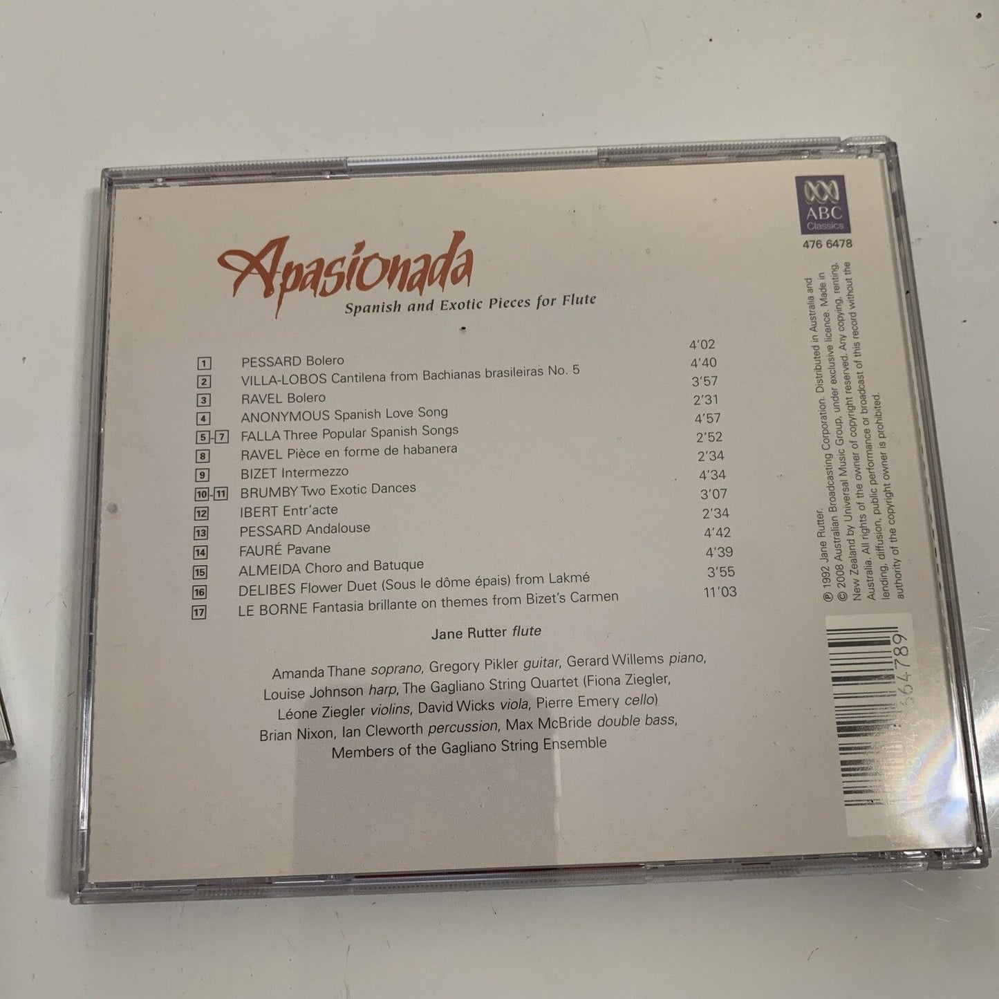 The Jane Rutter Collection (CD, 3-Disc, 2008) Apasionada Mozart's Flute Nocturne