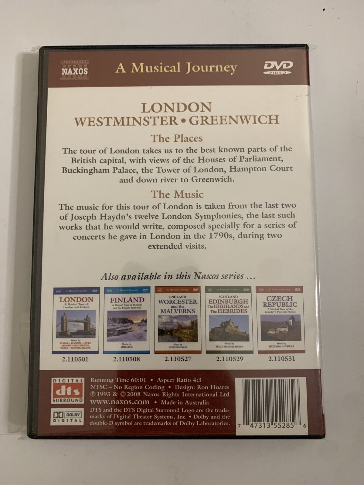 A Musical Journey: London / Westminster / Greenwich (DVD, 2008) All Regions NEW