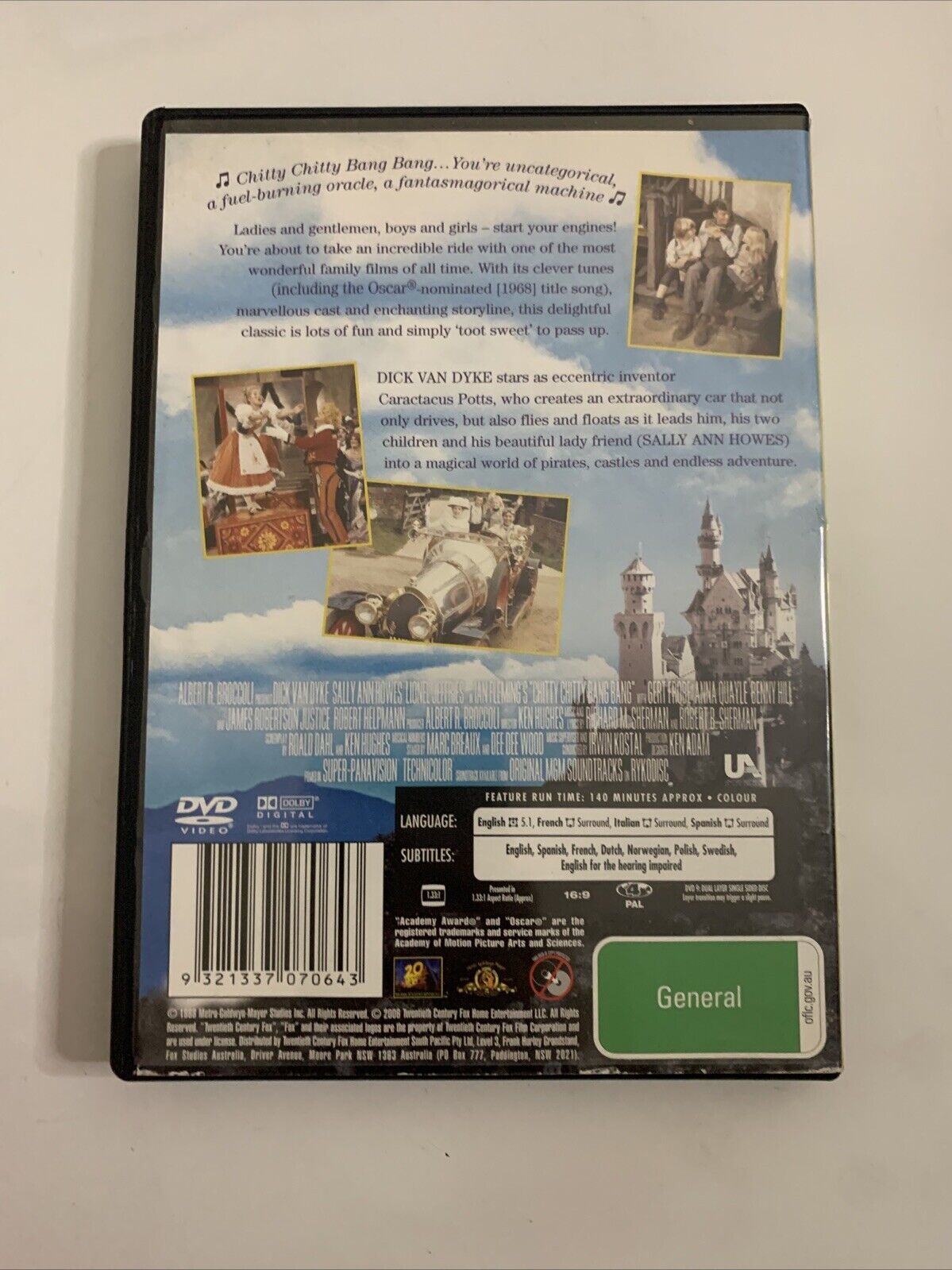 Chitty Chitty Bang Bang (DVD, 1968) Dick Van Dyke Region 4