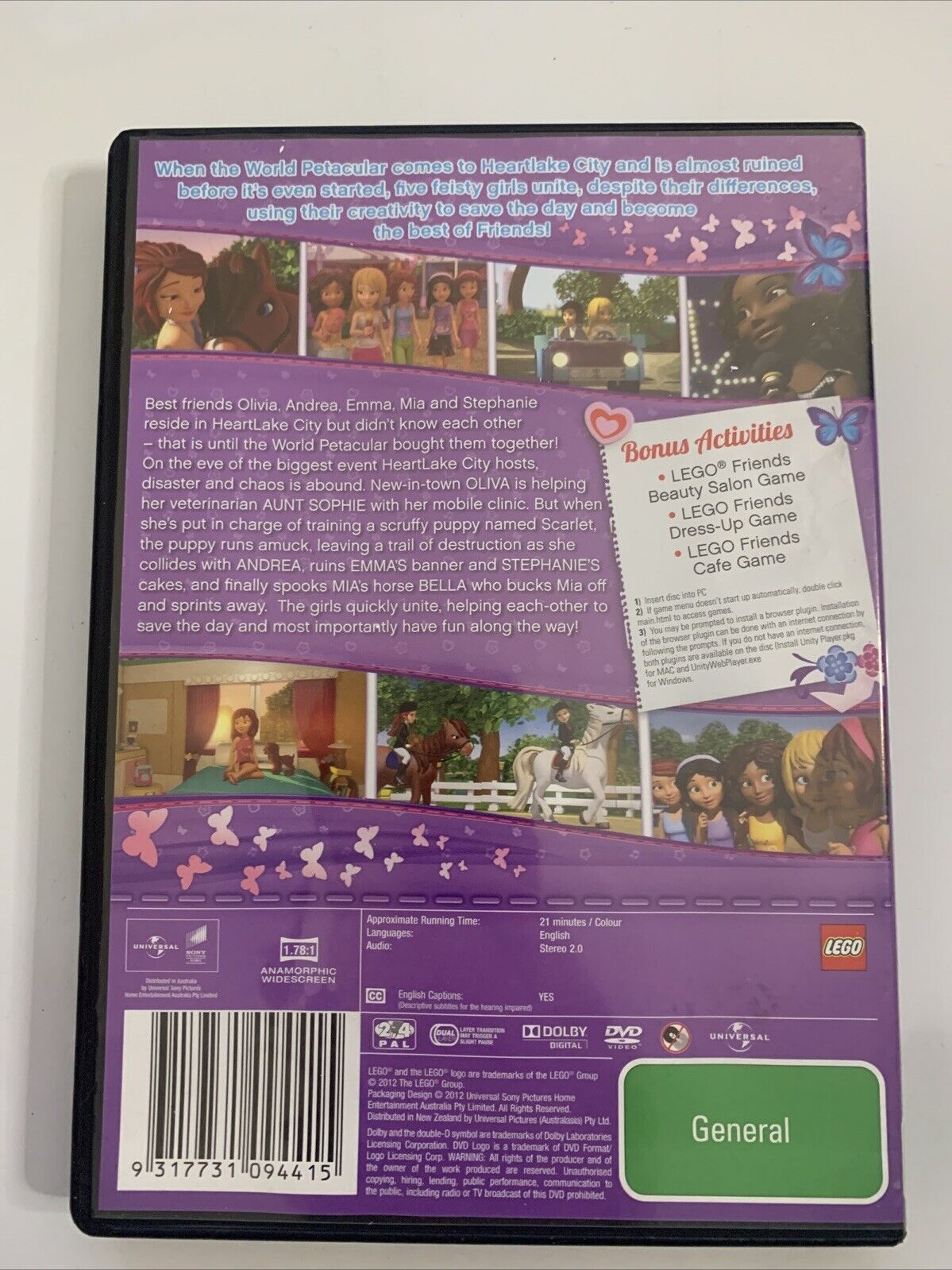 Lego Friends: New Girl In Town (DVD, 2012) Region 4
