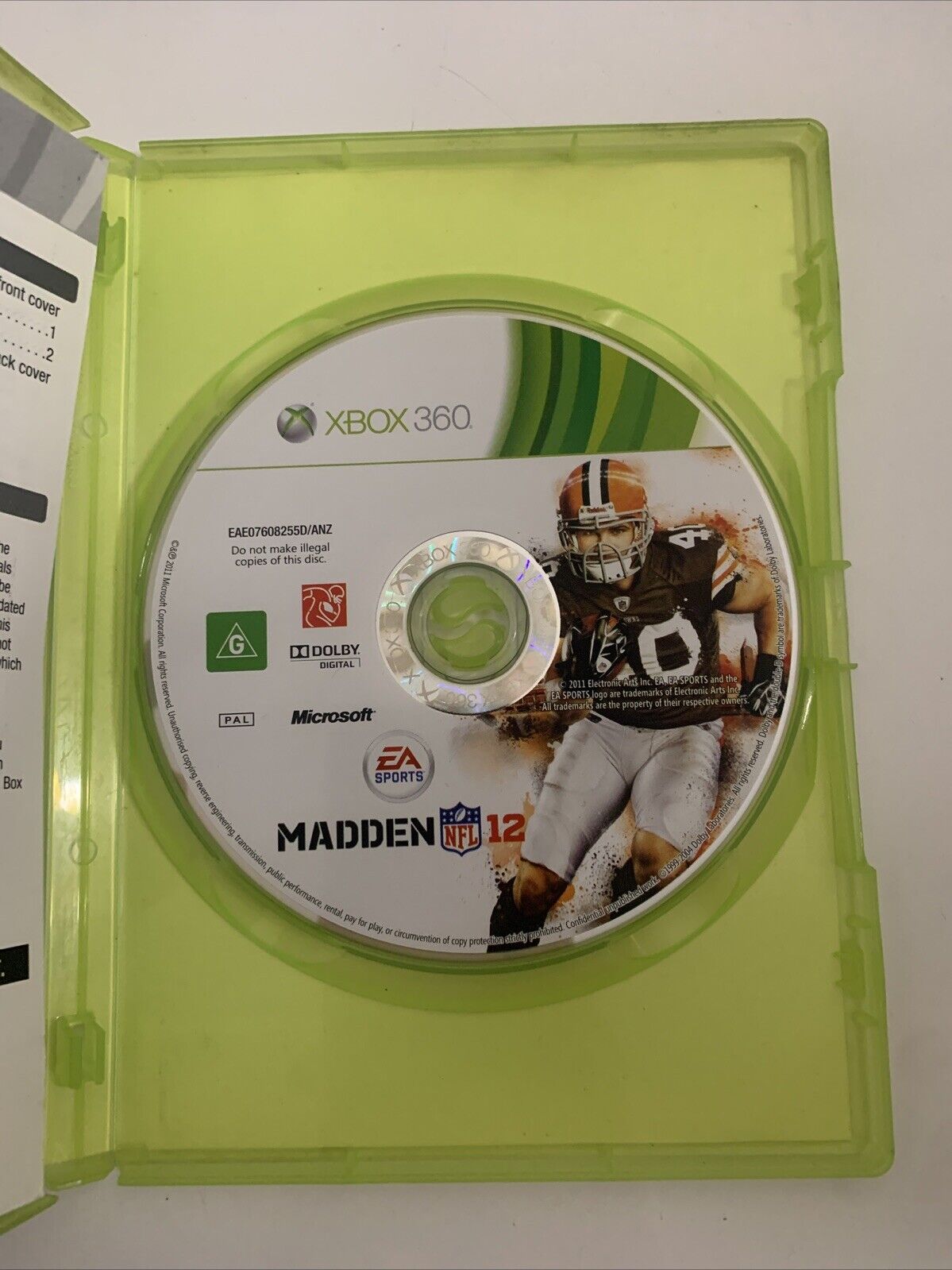 Madden NFL 12  Microsoft XBOX 360 EA Sports Game Complete