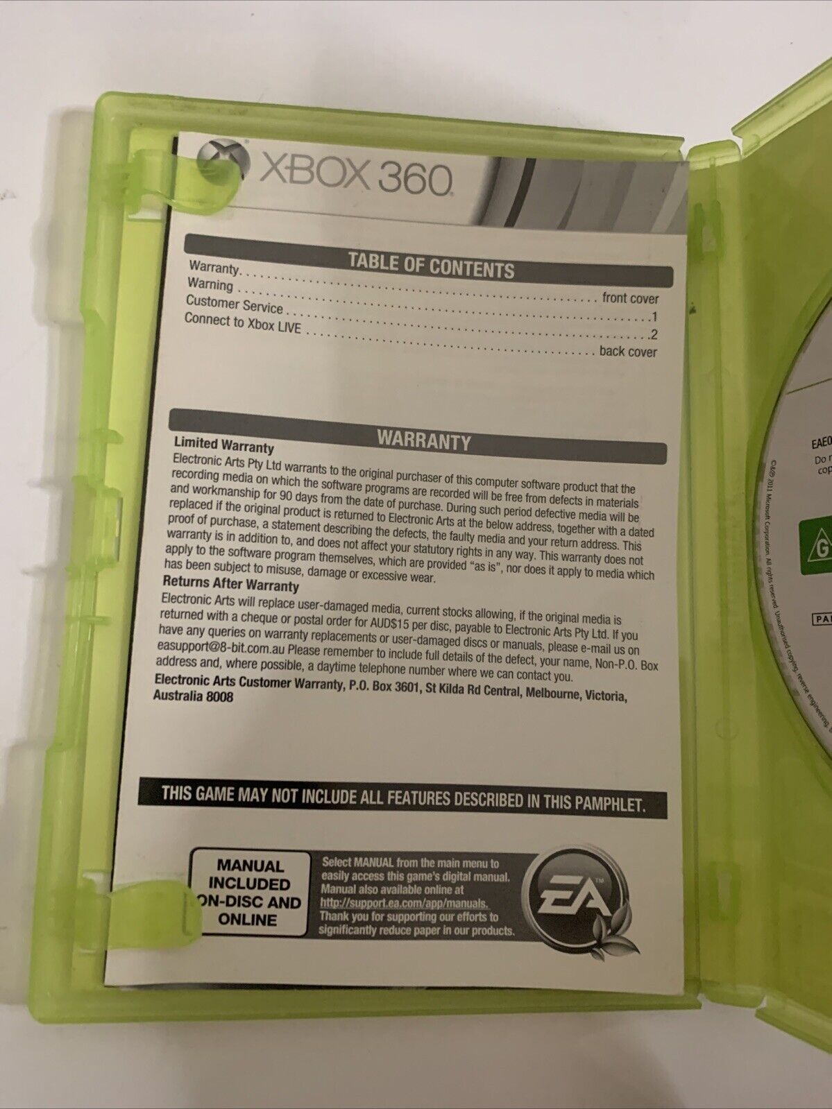 Madden NFL 12  Microsoft XBOX 360 EA Sports Game Complete