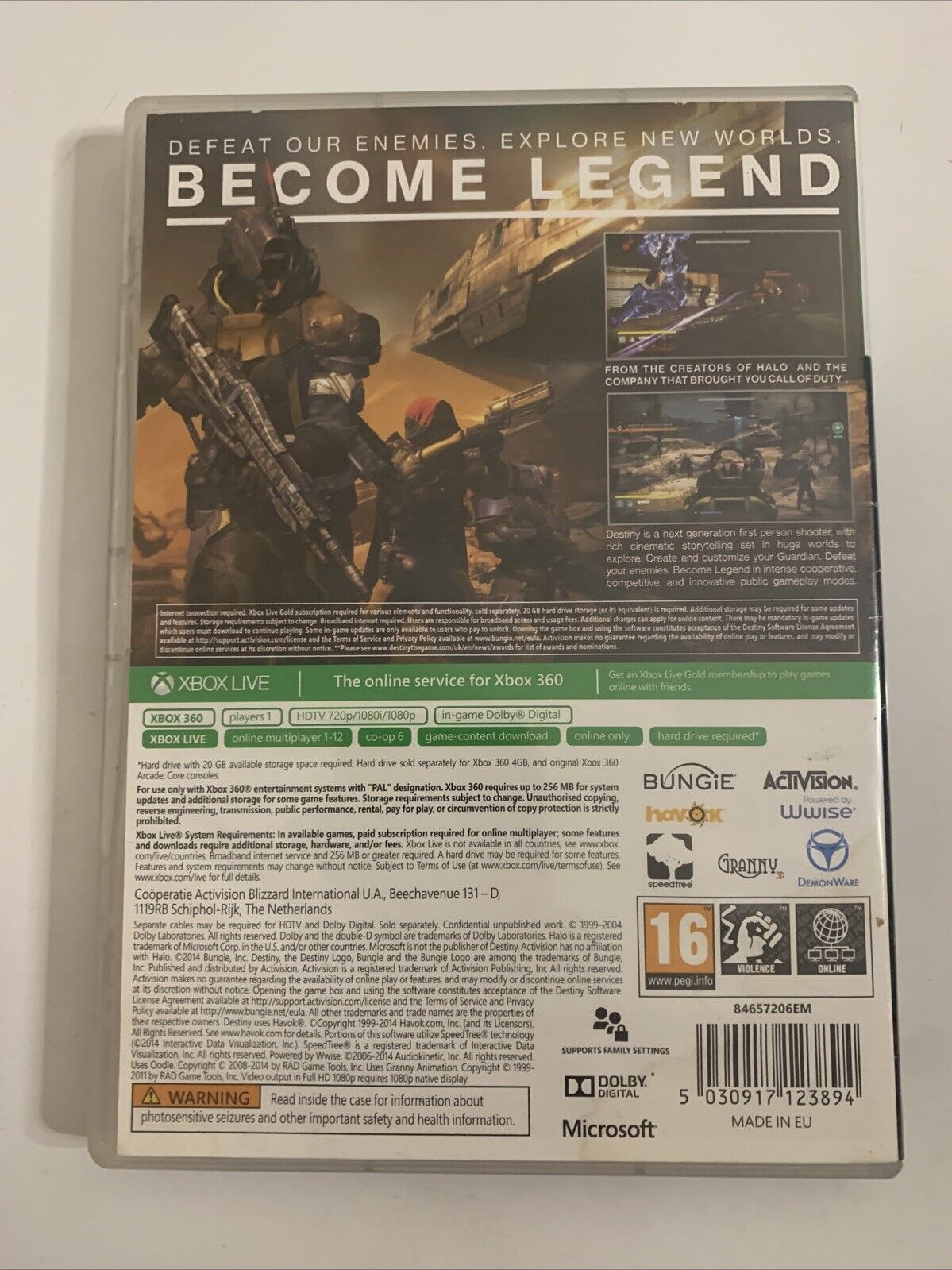 Destiny  Microsoft XBOX 360 PAL Game