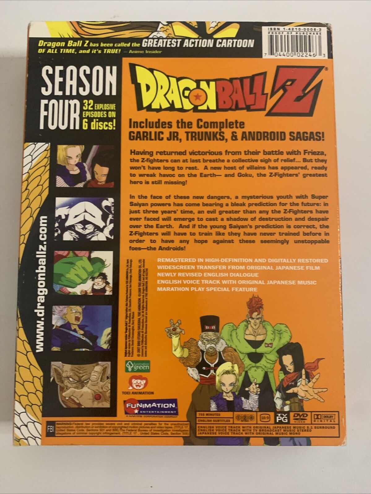 Dragon Ball Z : Season 4 (Remastered : Uncut, DVD, 1989) *Missing Disc 6