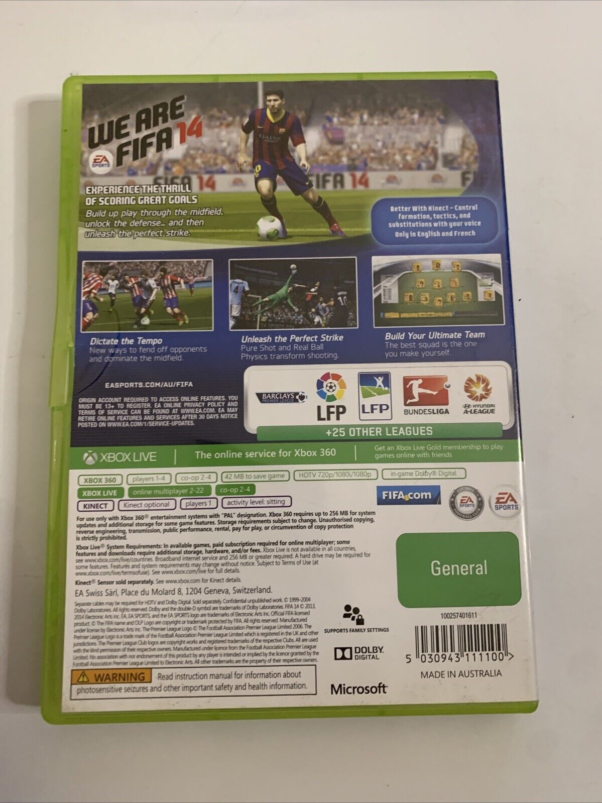 FIFA 14 Microsoft XBOX 360 PAL Football Soccer Game Complete