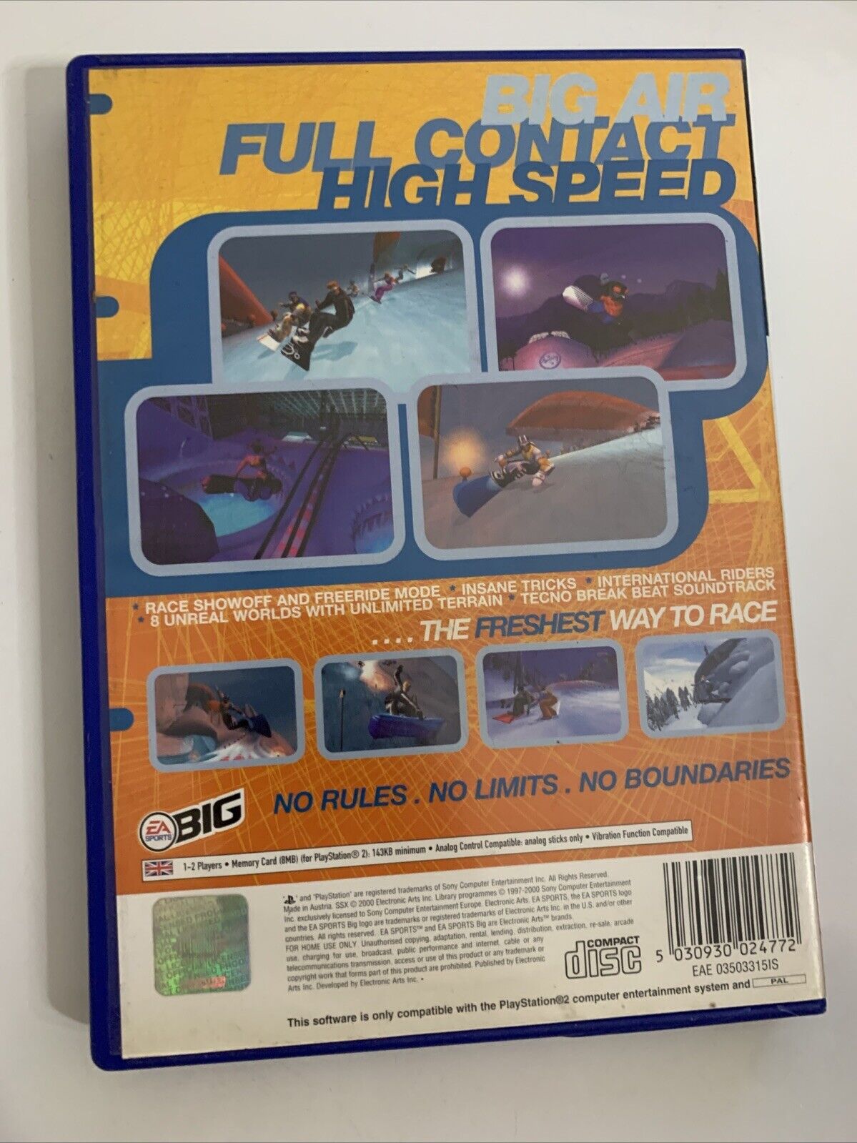 SSX  PS2 Sony PlayStation 2 PAL Snowboarding Game