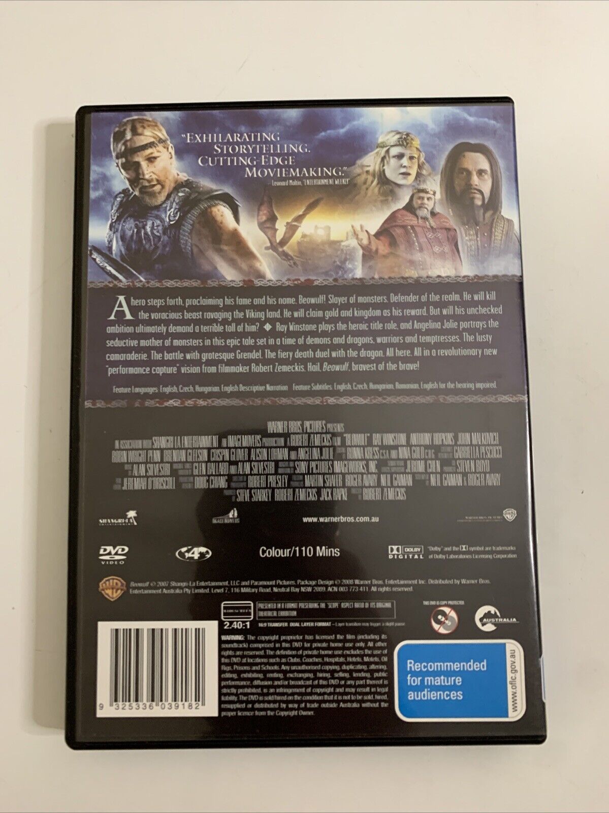 Beowulf (DVD, 2007) Robert Zemeckis Animated Film Region 4  NEW