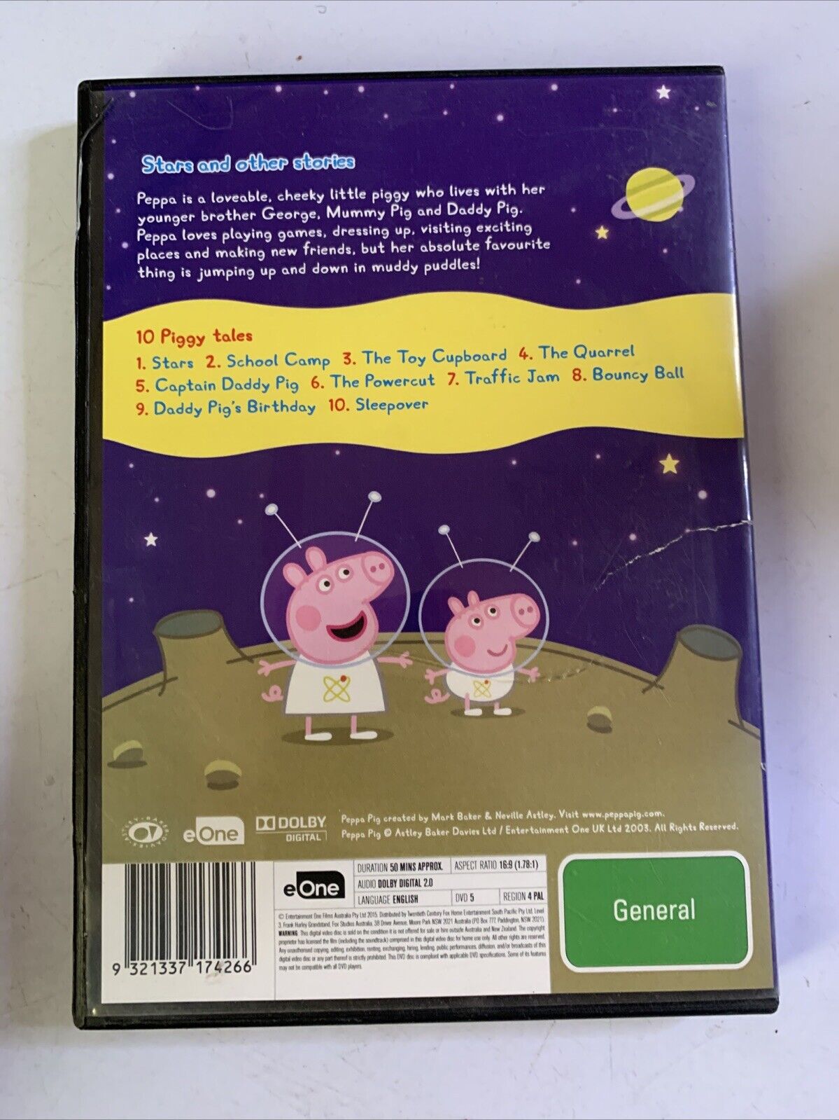 Peppa Pig - Stars (DVD, 2008)  Region 4