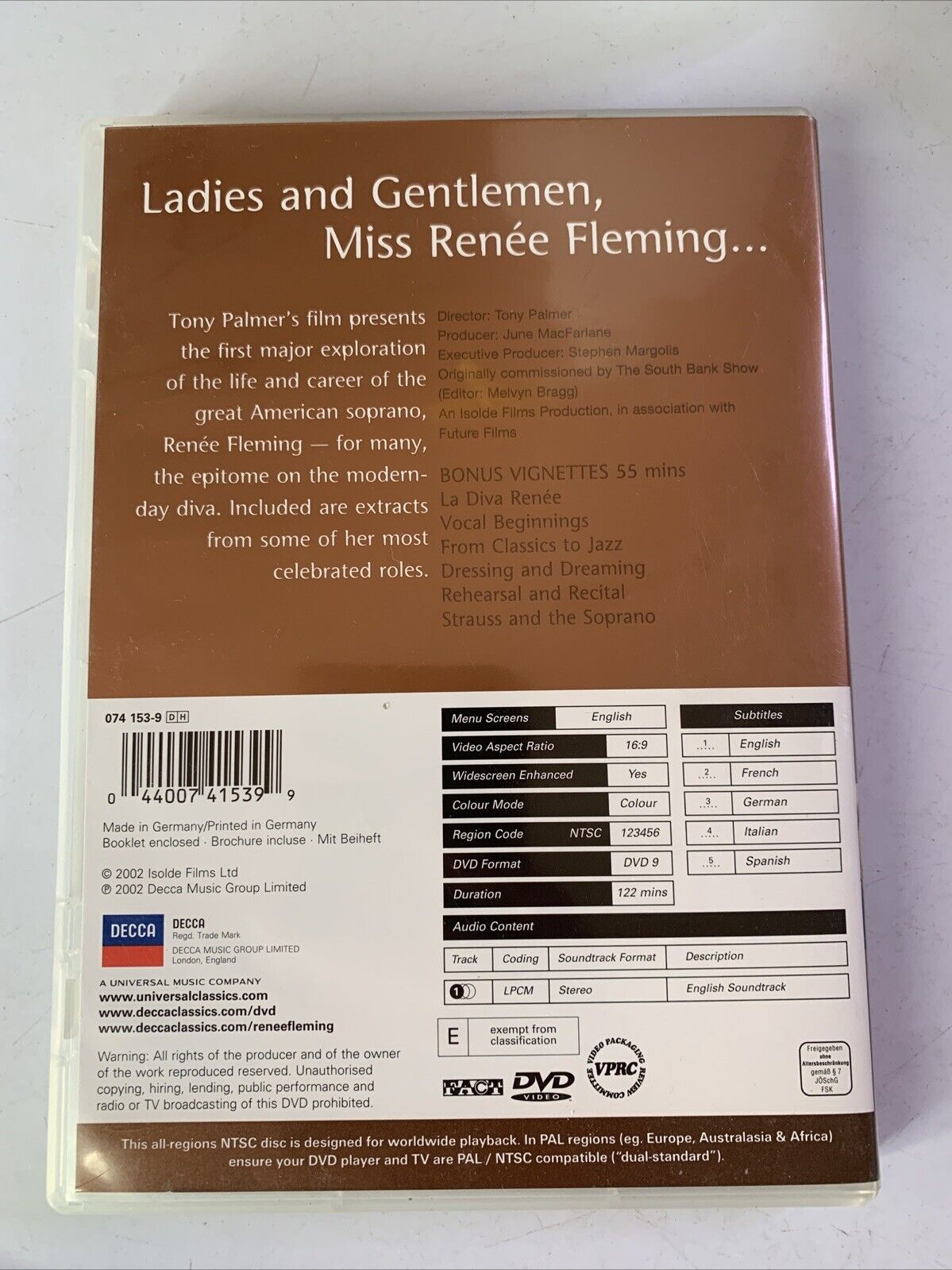 Ladies And Gentlemen, Miss Renée Fleming (DVD, 2002) All Regions