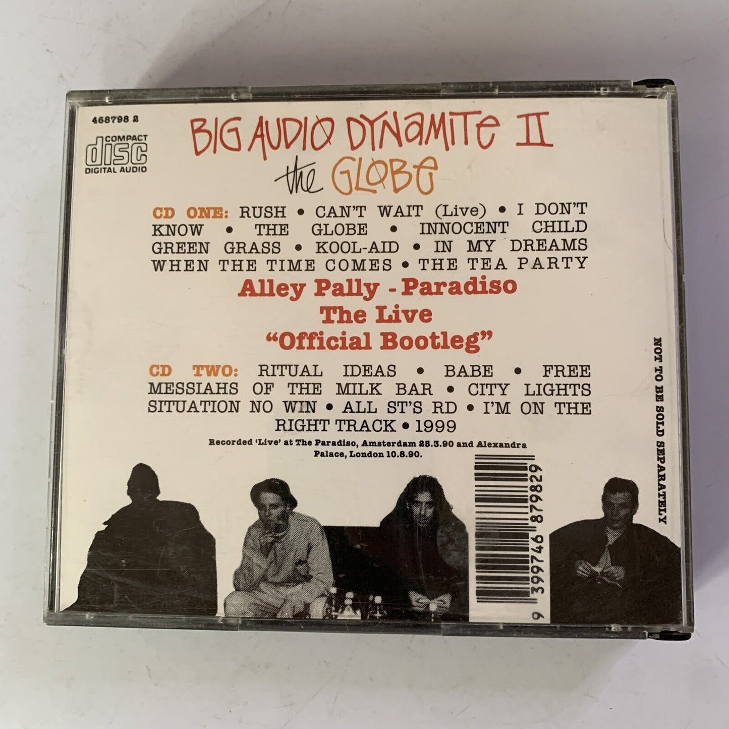Big Audio Dynamite II – The Globe / Alley Pally Paradiso (CD, 1991, 2-Disc)