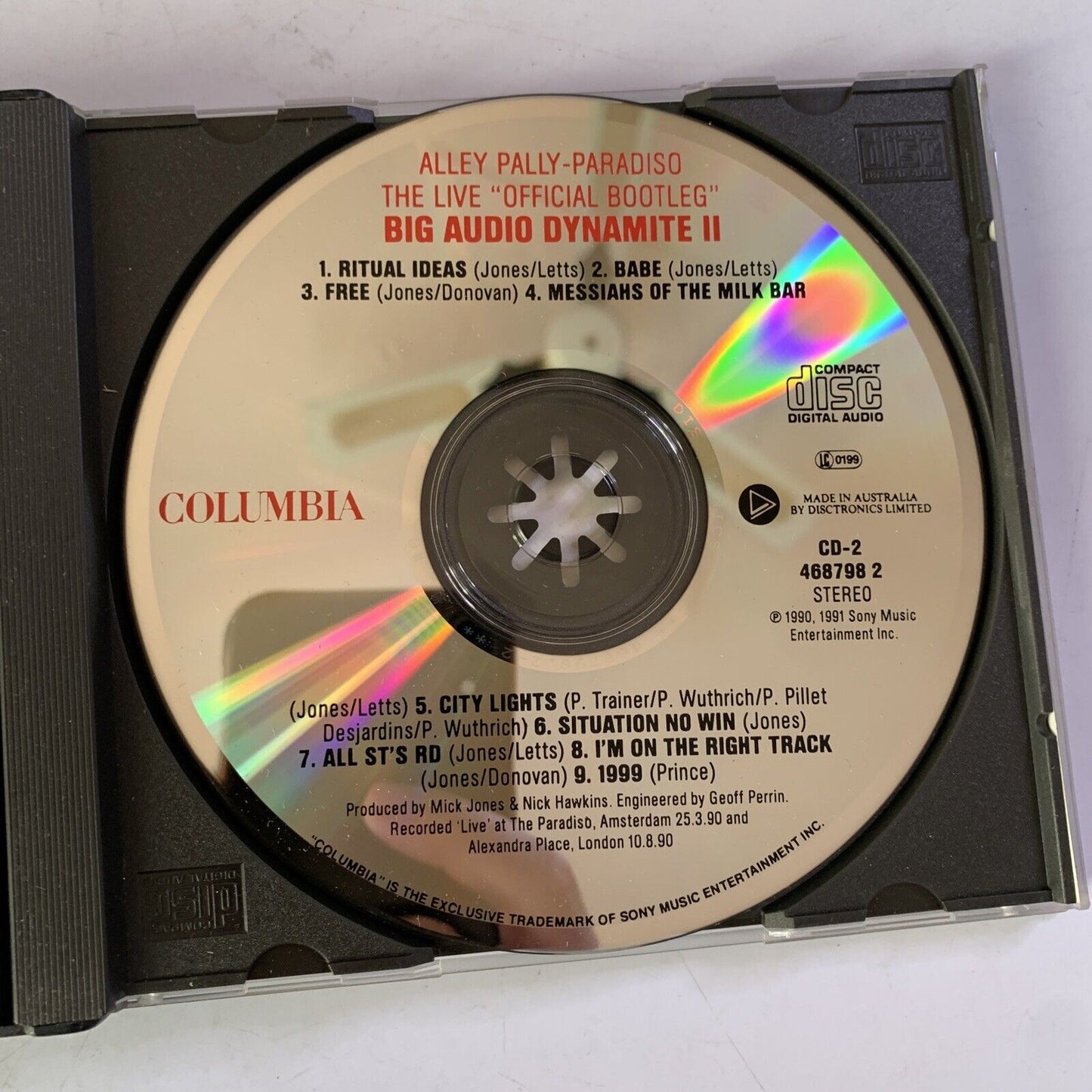 Big Audio Dynamite II – The Globe / Alley Pally Paradiso (CD, 1991, 2-Disc)