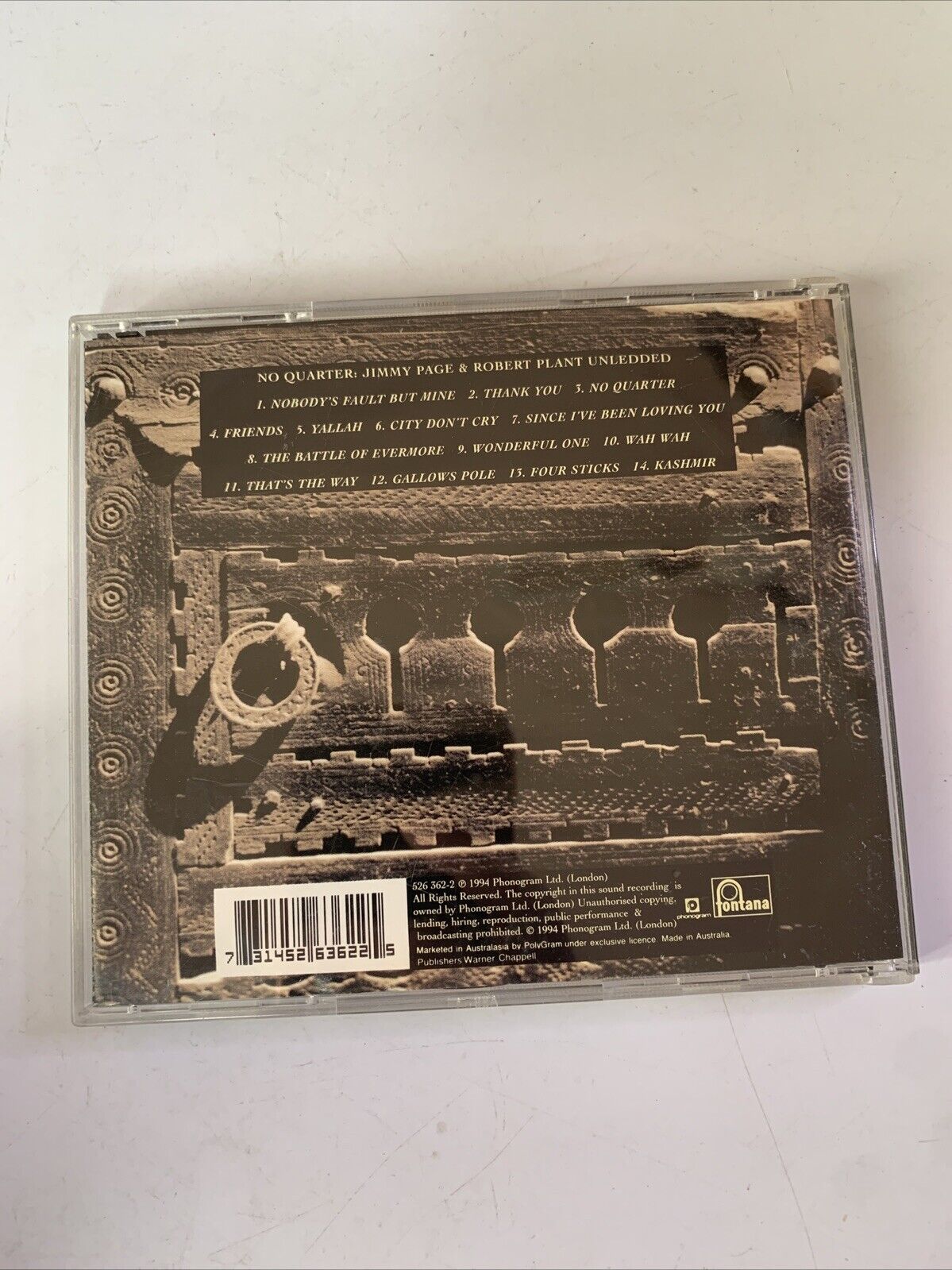 No Quarter: Jimmy Page & Robert Plant Unledded  (CD, 1994)