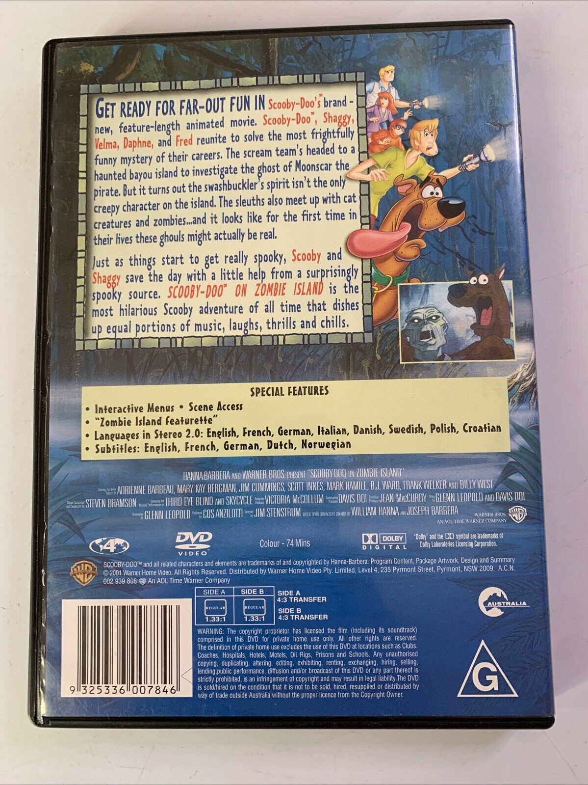 Scooby Doo on Zombie Island (DVD, 1998) Animation Region 4