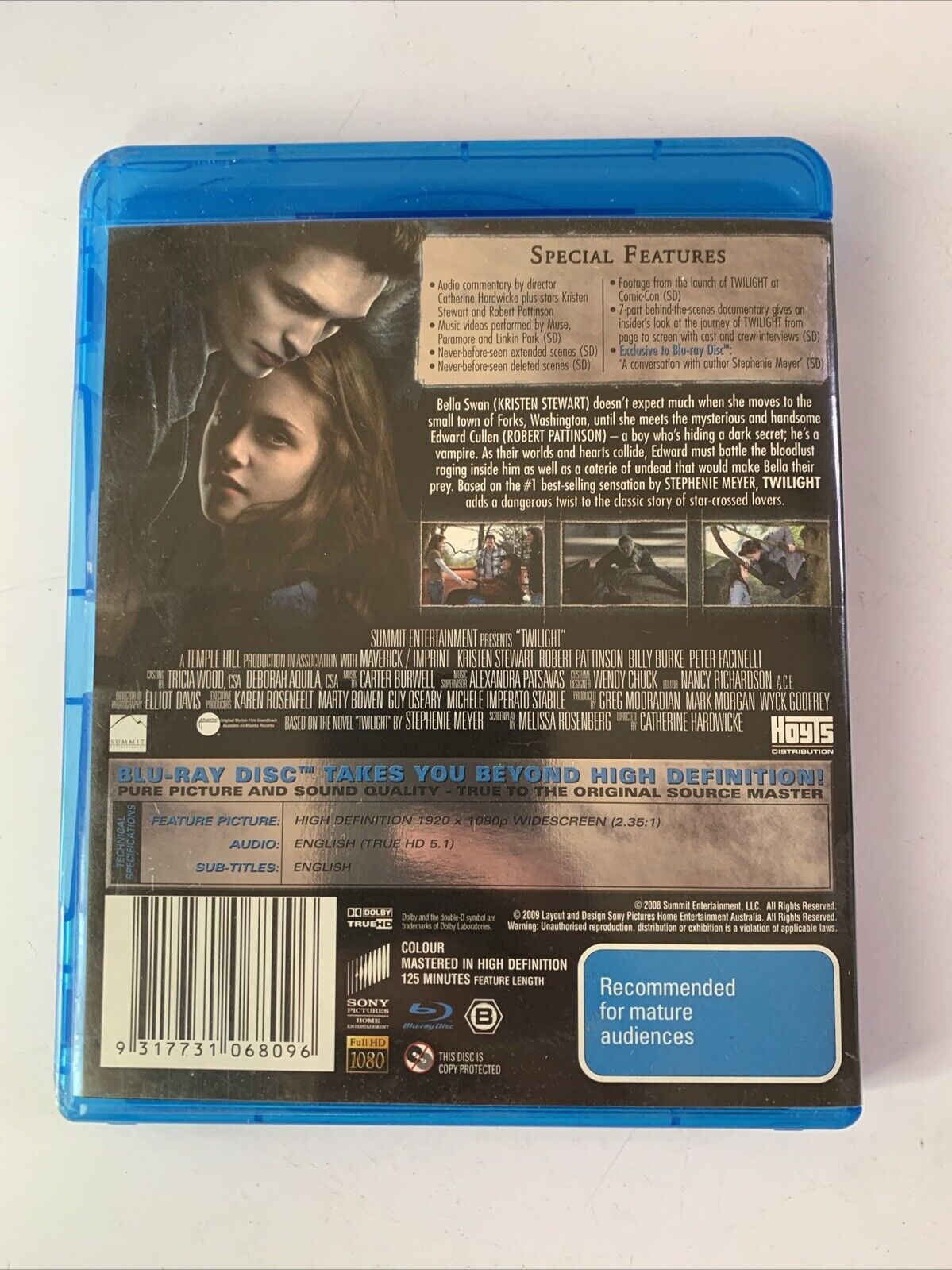 Twilight (Blu-ray, 2008) Robert Pattinson, Kristen Stewart Region B