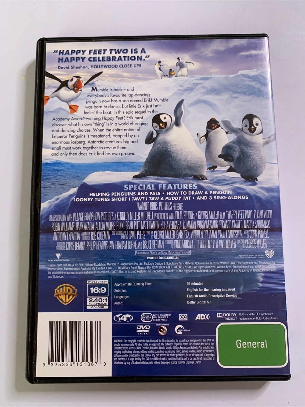 Happy Feet Two (DVD, 2011) Animated Film Region 4  NEW