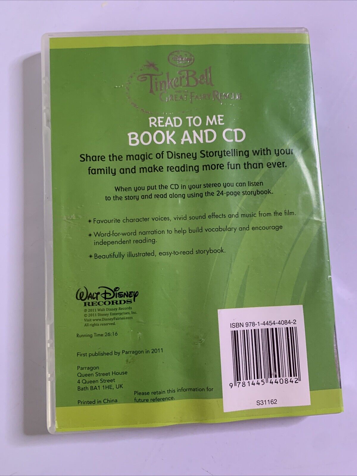 Disney Tinkerbell Book And The Great Fairytale Rescue (Read to Me Book CD, 2011)
