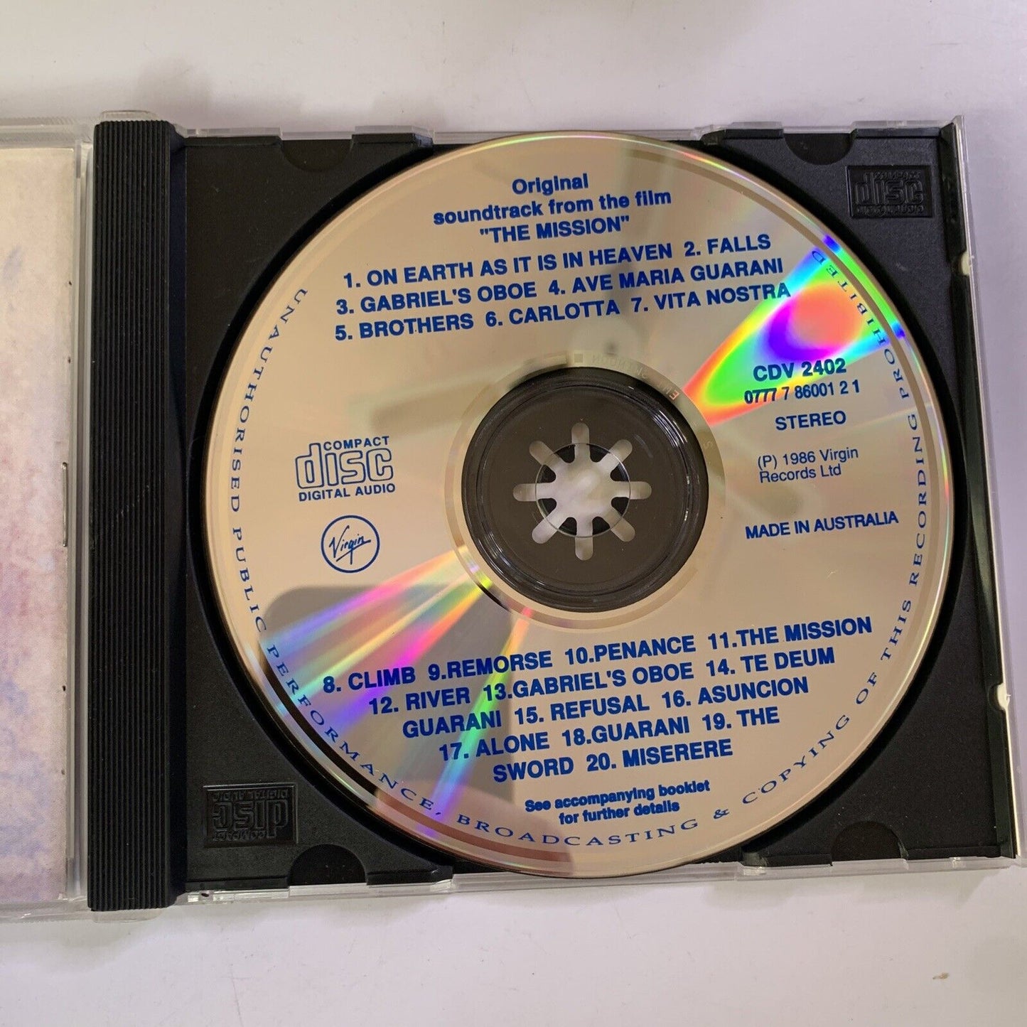 Ennio Morricone – The Mission Original Film Soundtrack (CD, 1986) Album