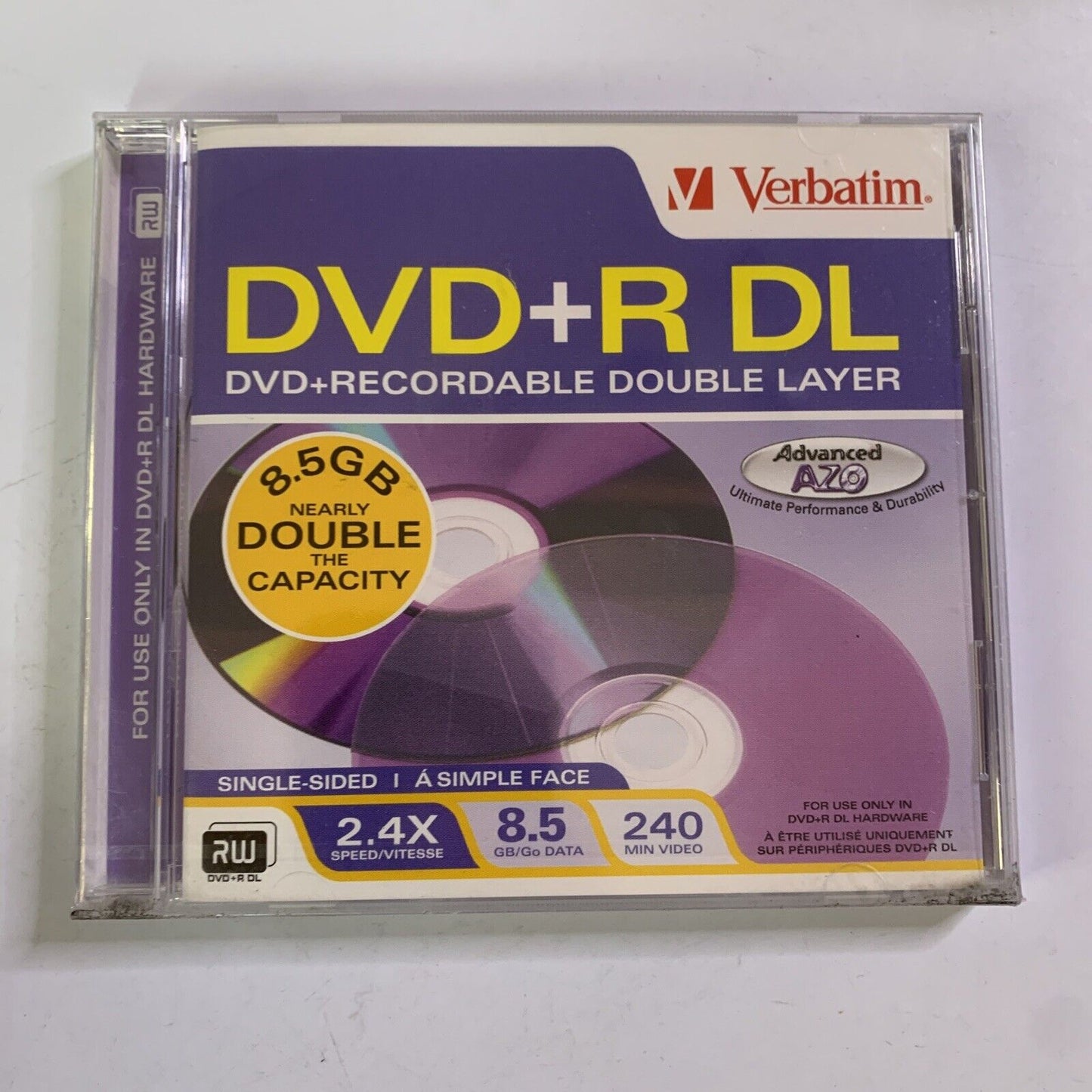 Verbatim Recordable DVD Double Layer DVD+R DL 8.5GB  NEW Sealed