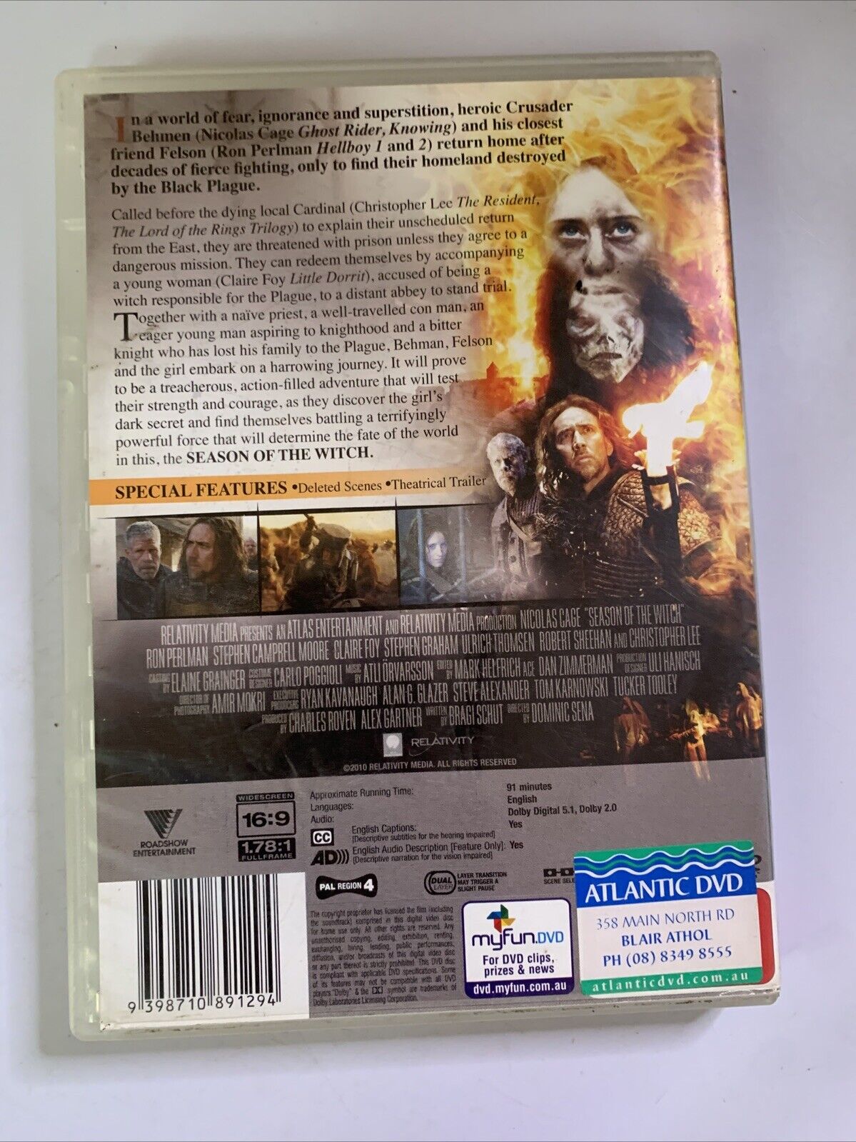 Season of the Witch (DVD, 2011) Ron Perlman, Nicolas Cage  Region 4