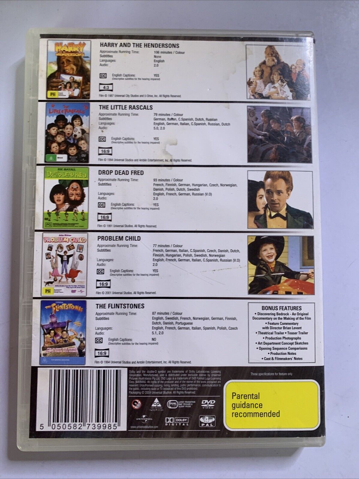Harry Hendersons, Little Rascals, Dead Fred, Problem Child & Flintstones DVD R4